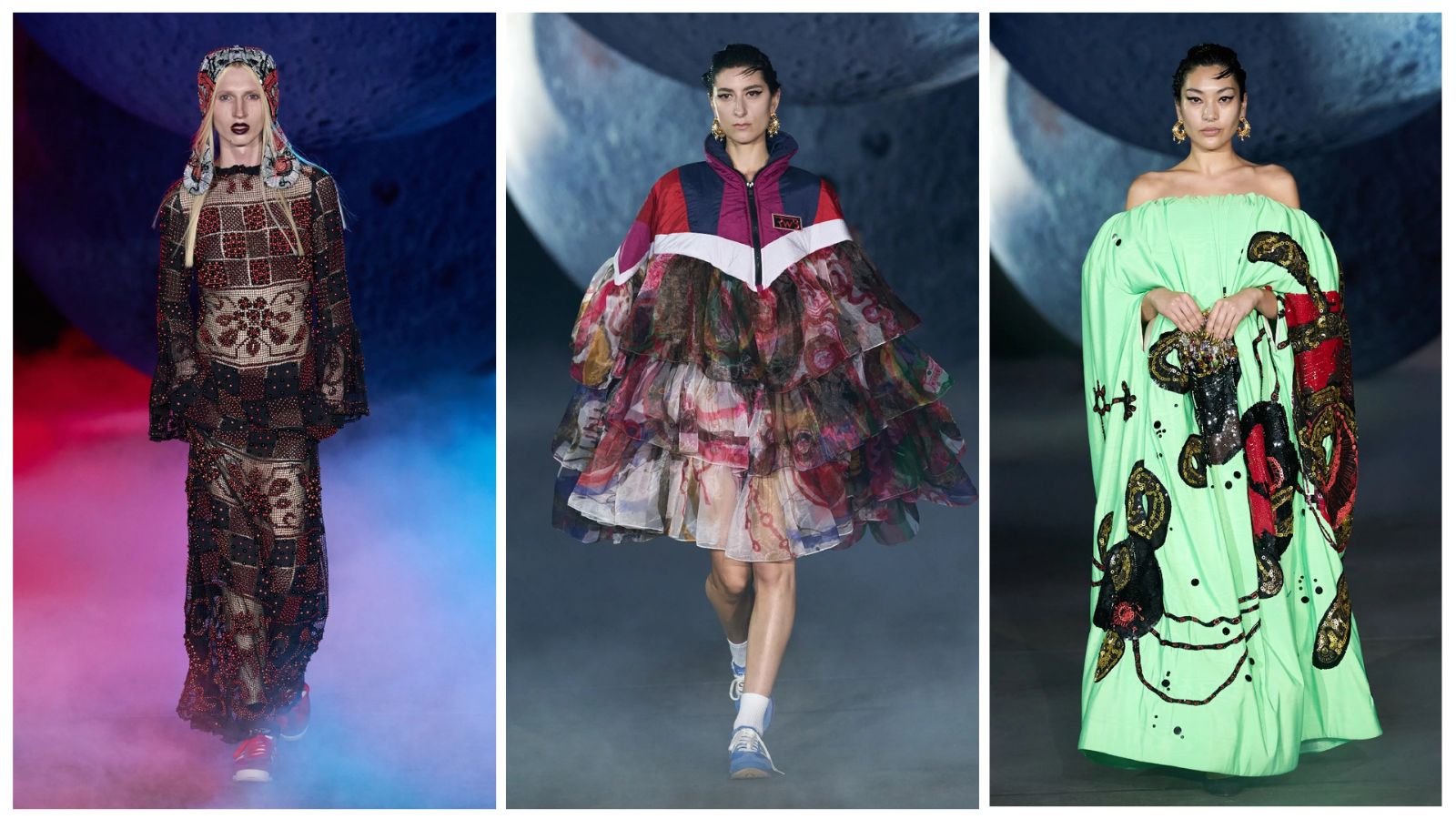 Looks from Romance Was Born's 'The Nothing' collection. Photos / Getty Images