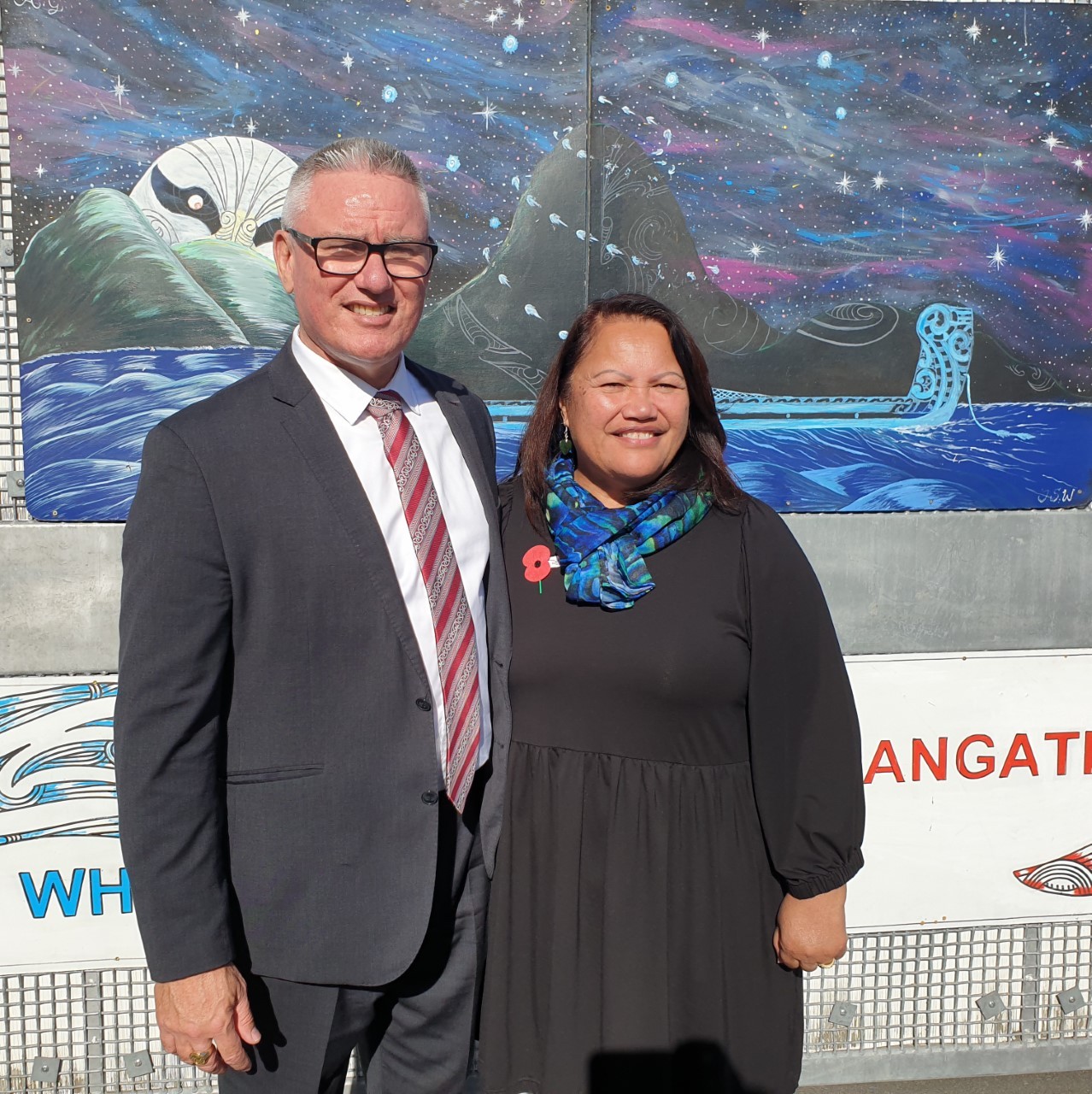 Corrections Minister Kelvin Davis with Chrissie Hape, chief executive of Ngāti Kahungunu, who will help co-ordinate the programme at the prison. Photo / Supplied