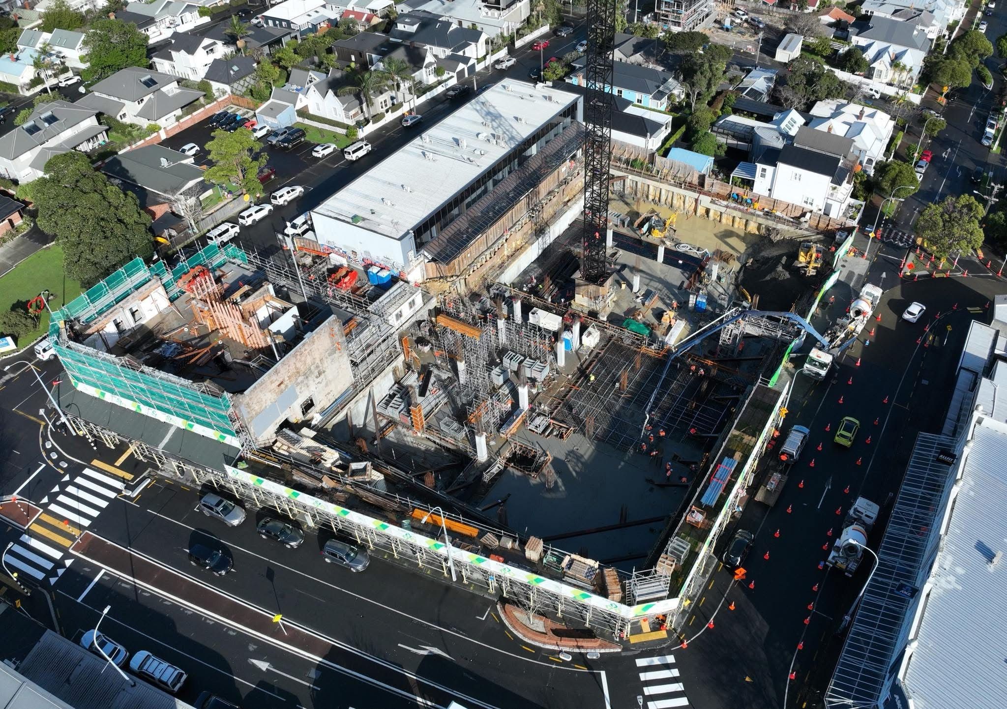 Pompallier on Ponsonby under construction. Photo / CMP Construction