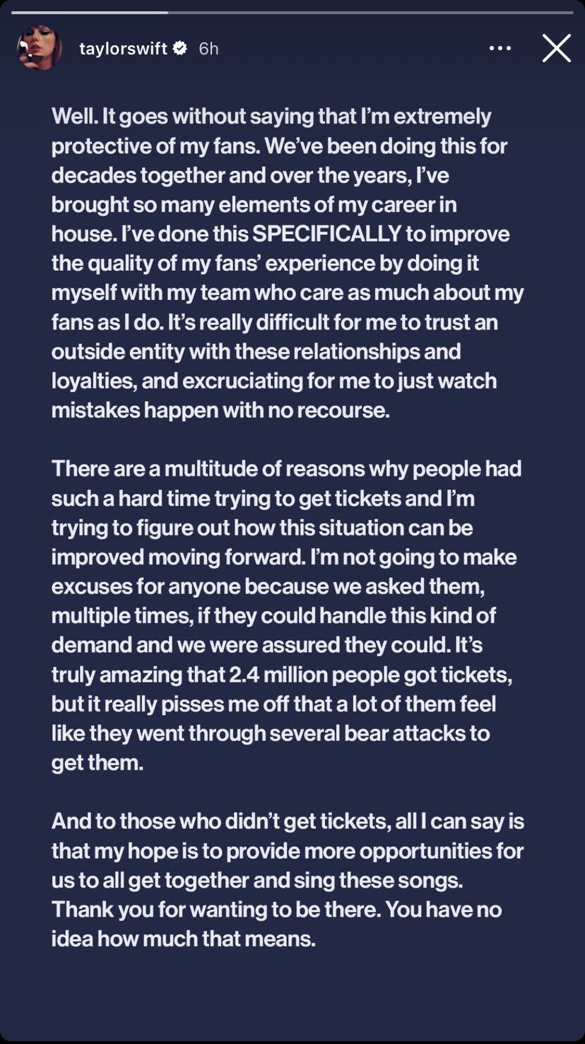 The singer posted a response on her Instagram stories feed to reassure her fans amid the backlash. Photo / Instagram