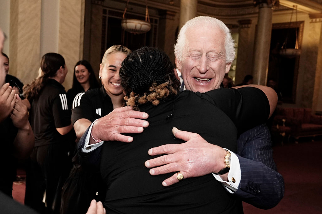 King Charles III meets the Black Ferns at Buckingham Palace. Photo / Getty Images