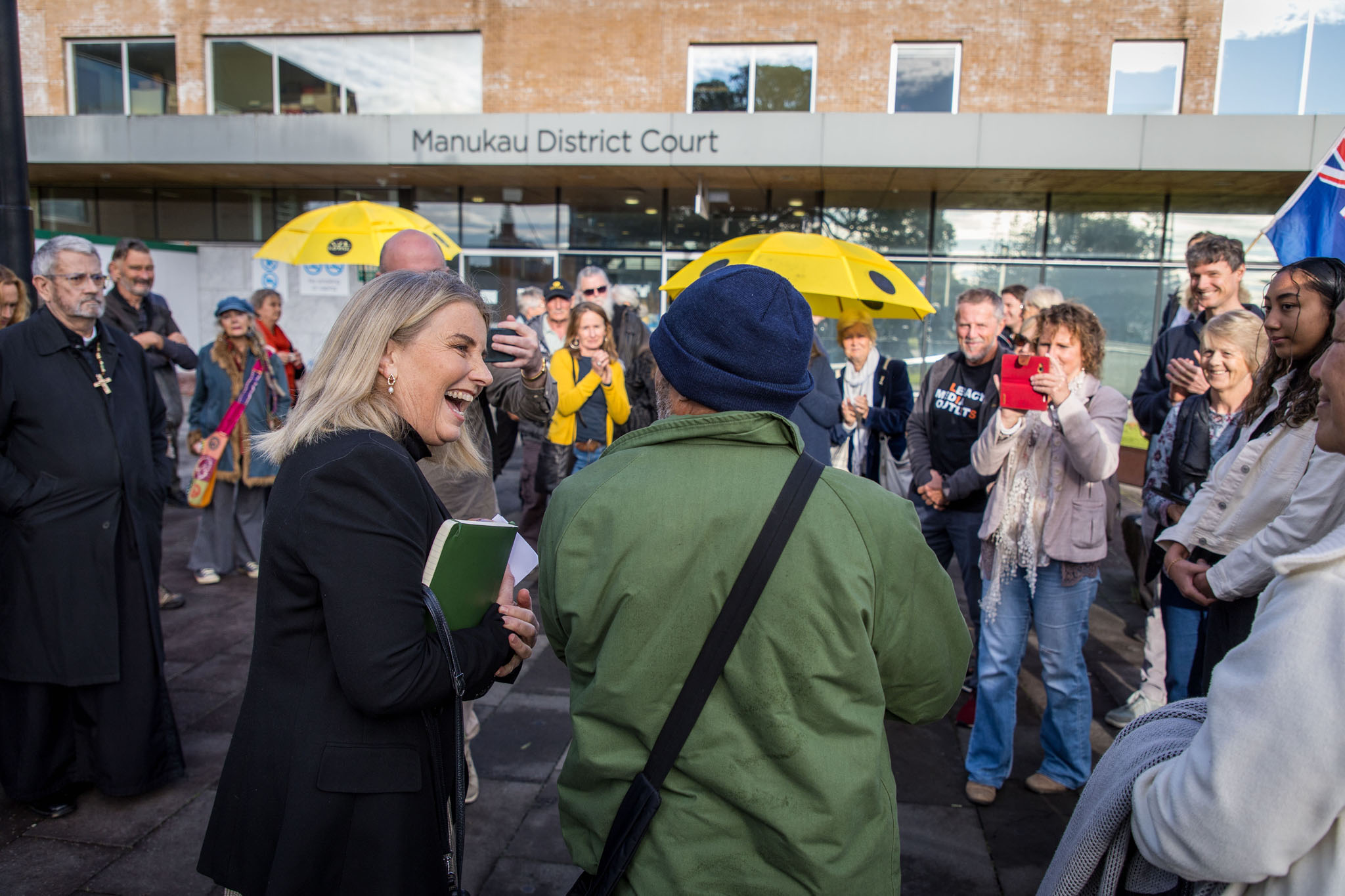 Liz Gunn arrives at Manukau District Court. Photo / Michael Craig