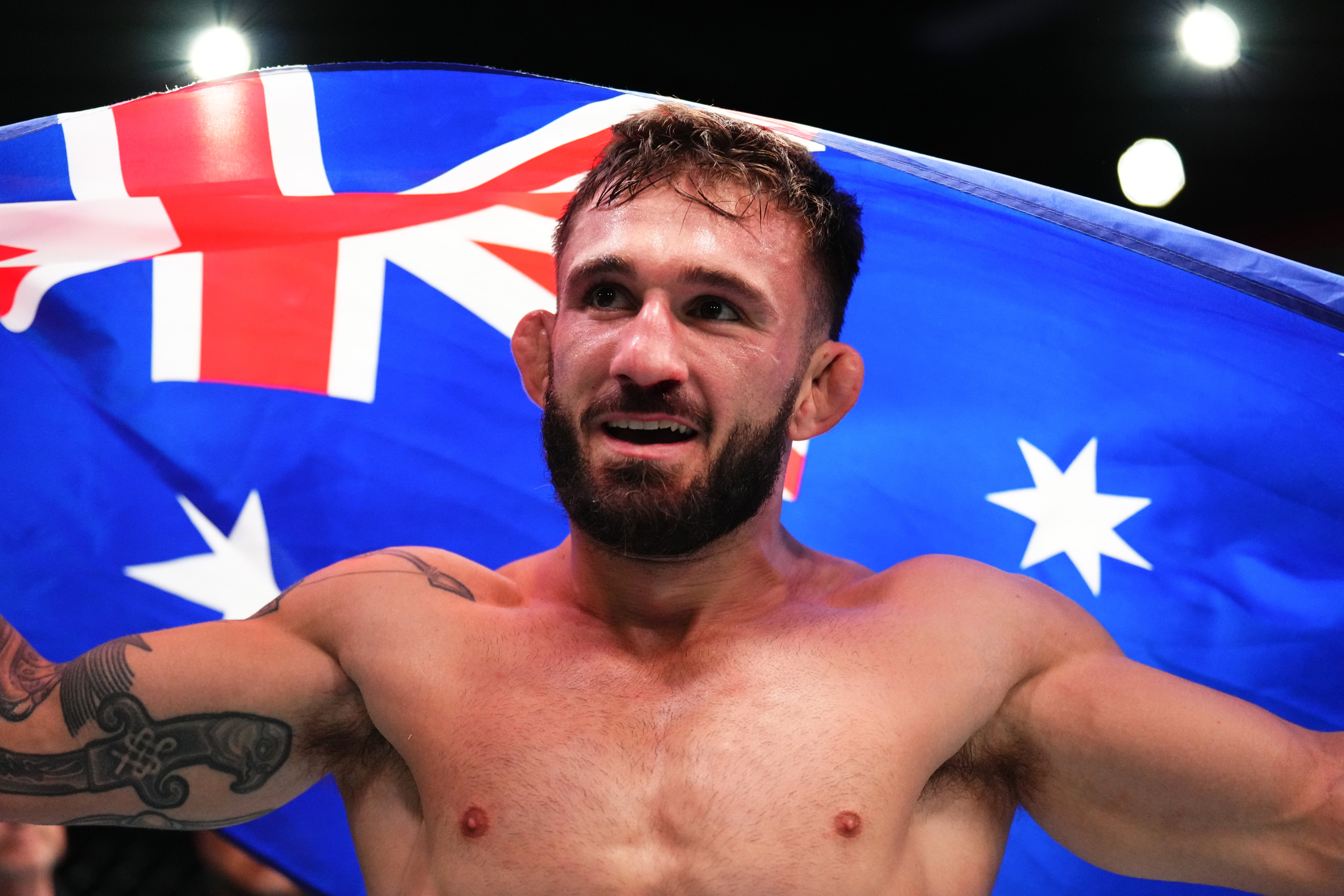 Kaan Ofli will make his UFC debut against Muhammad Naimov in Saudi Arabia. Photo / Getty Images