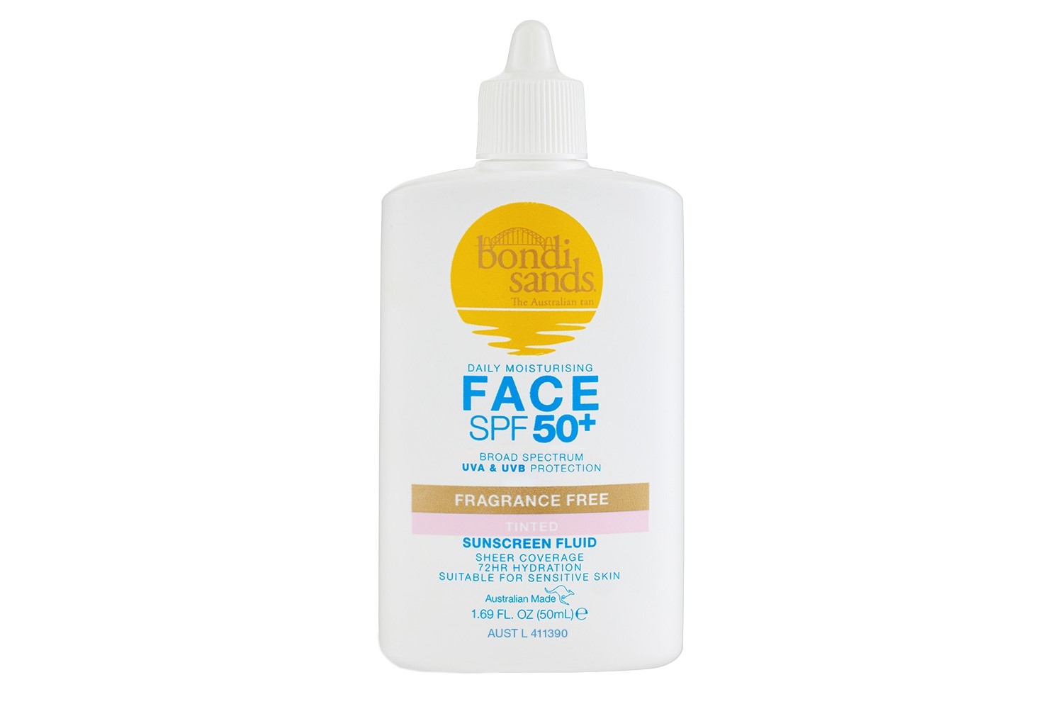 Bondi Sands' fragrance-free tinted face fluid (SPF 50-plus).
