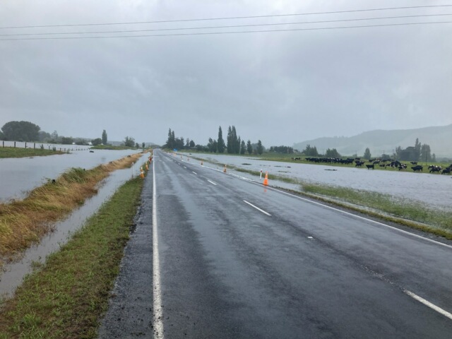 State Highway 26 (SH26) from Te Aroha to Paeroa is open but may still be subject to surface flooding. Photo / NZTA