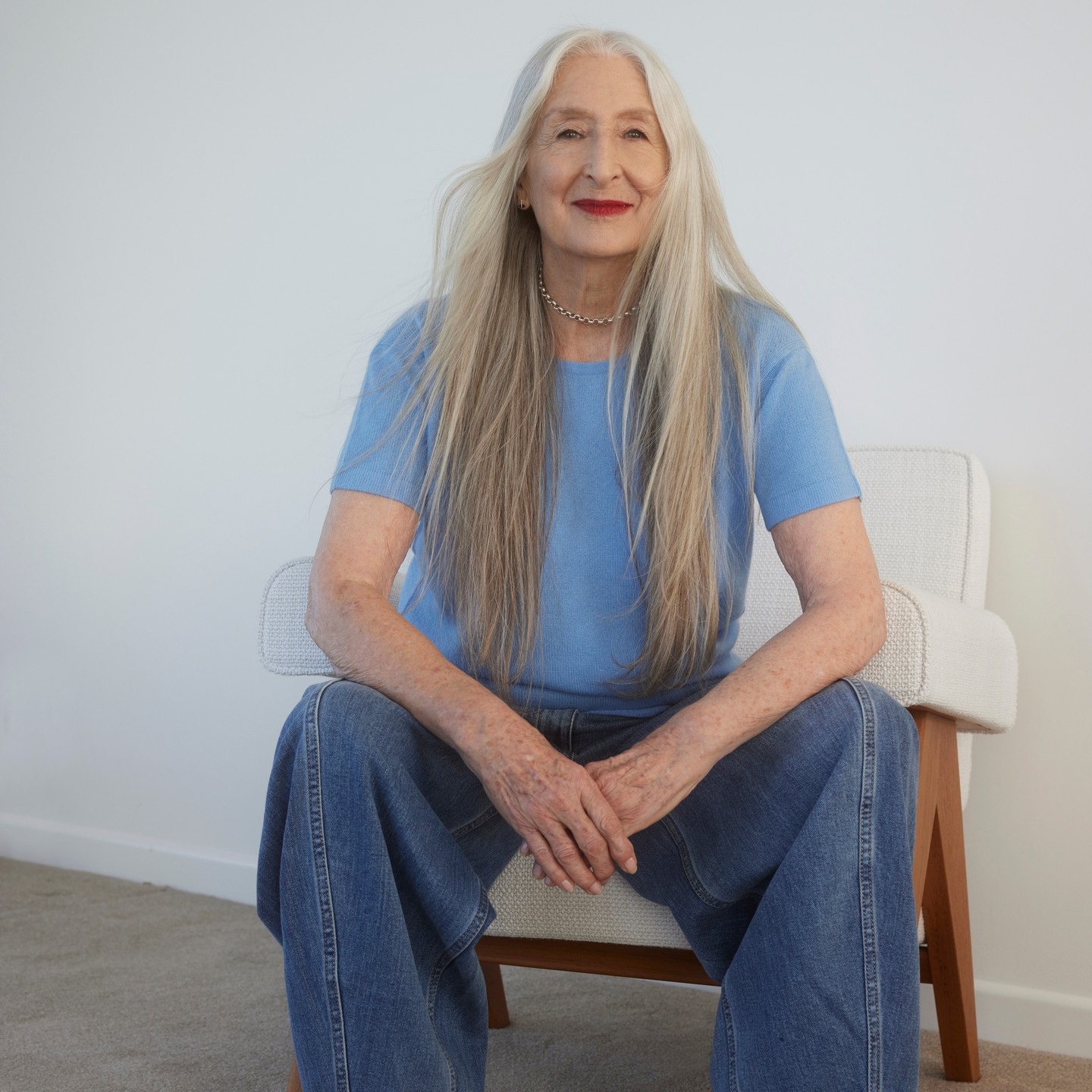 'I have been so lucky to work with teams of new [and also very experienced] creatives who are internationally and nationally recognised as leaders in their fields.' Lesley Kaiser modelling in a Muse Cashmere campaign. Photo / @_museboutique