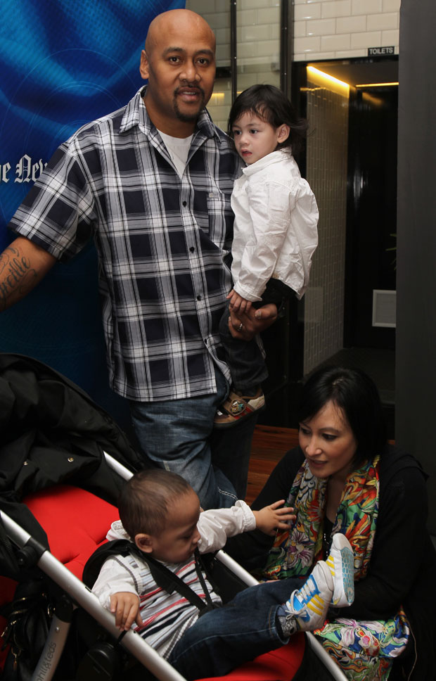 Jonah with his family in 2011. The rugby star knew he needed to provide for his family. Photo / Paul Estcourt 