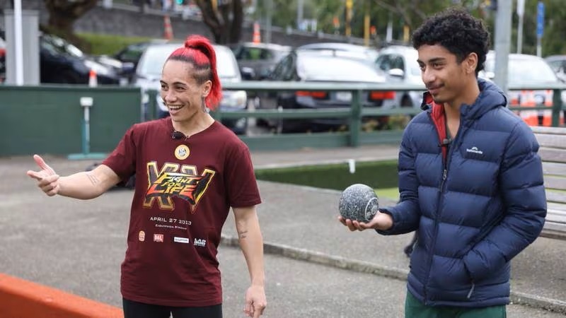 Kāitaia world boxing champ Mea Motu, here with son David (Davey) Motu - who were both honoured at the 2023 Māori Sports wards at the weekend - will defend her world boxing crown in Whangārei on Saturday.