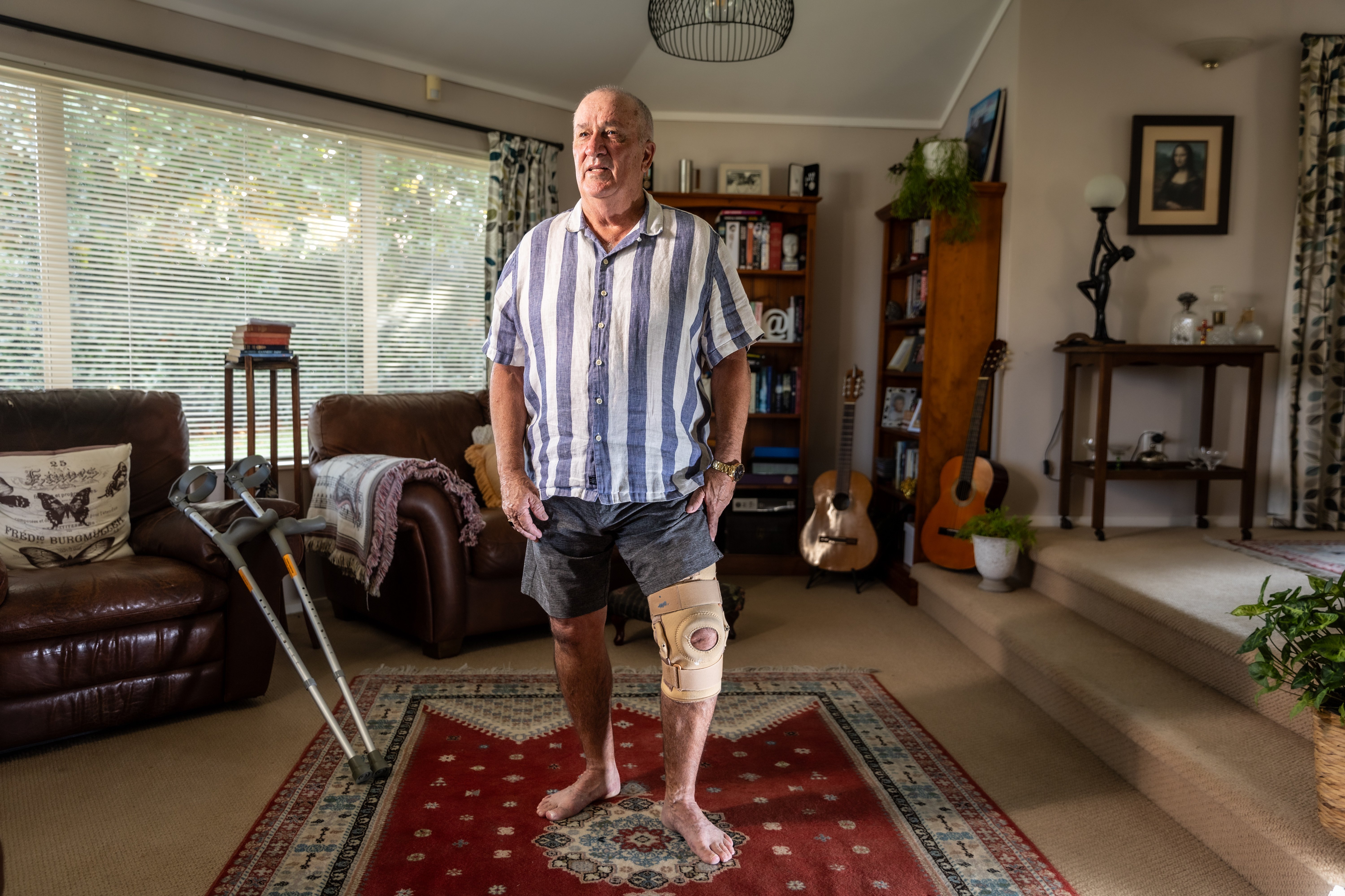 72-year-old Bob Menzies has been waiting years for a knee replacement. Photo / Michael Craig