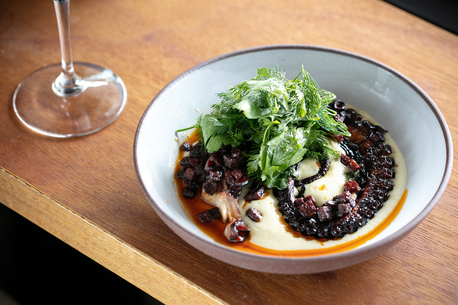 The octopus on the menu at Bar Celeste. Photo / Babiche Martens