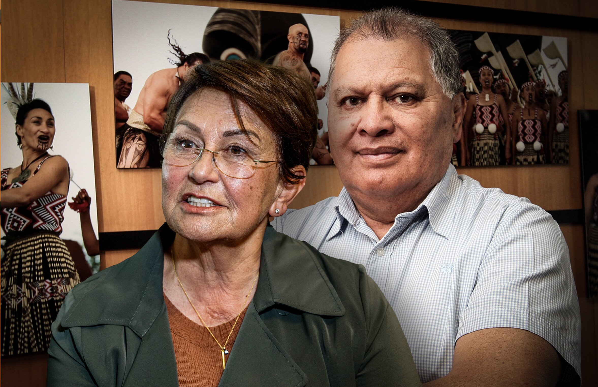 Sir Wira Gardiner and Hekia Parata. Composite photo / Mark MItchell