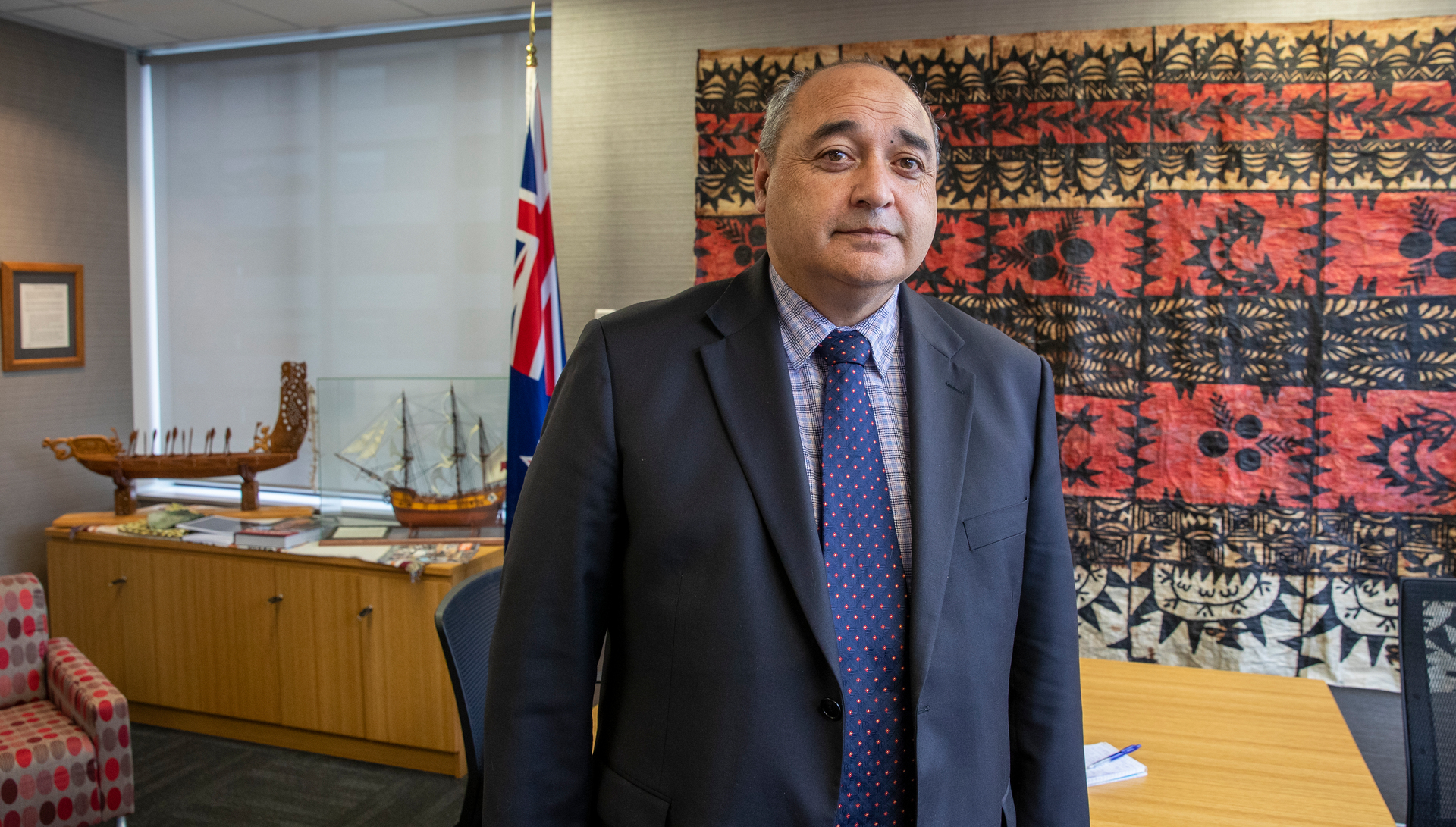 Judge Heemi Taumaunu, Chief District Court Judge, in his Wellington office. Photo / Mark Mitchell