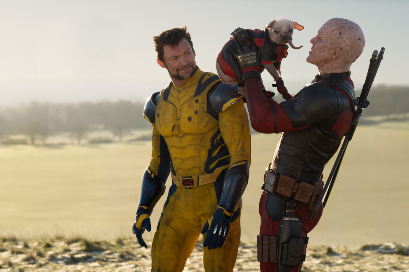 Jackman, left, and Reynolds in Deadpool & Wolverine.