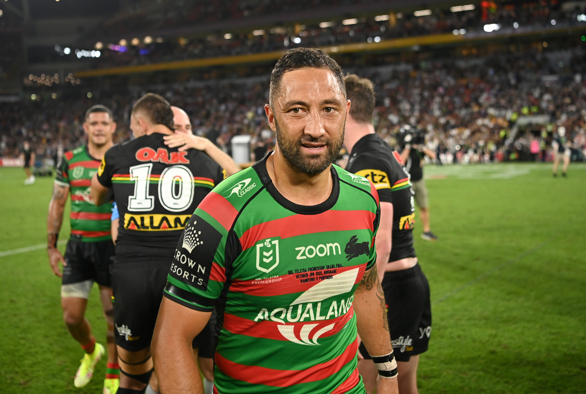 Benji Marshall is honoured for services to rugby league. Photo / NRL