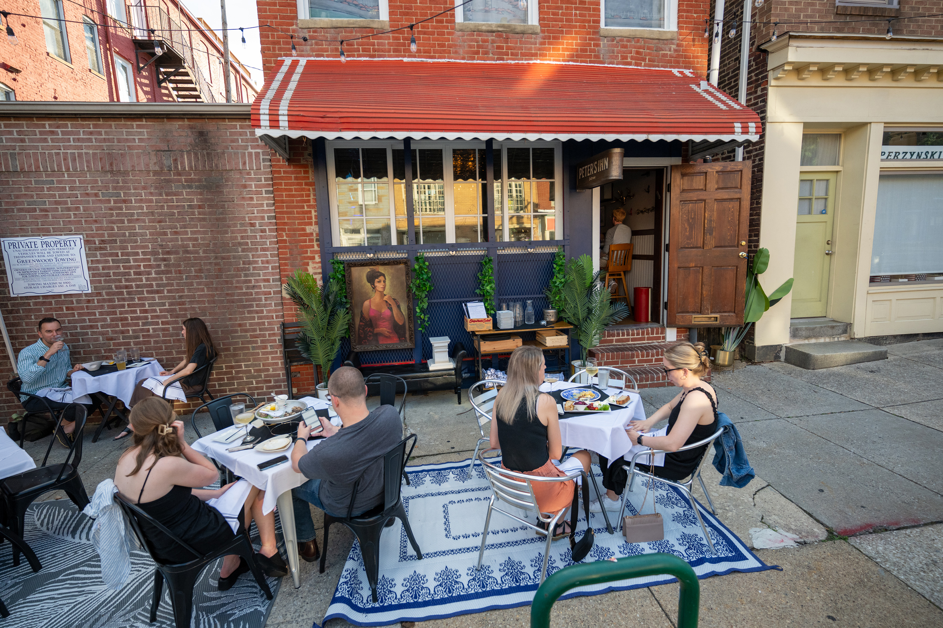 Diners at Peter’s Inn, a locally sourced eatery that was once a dive bar called Motorcycle Pete’s and was owned by John Waters’ friend Peter Denzer, in Baltimore “the food is absolutely amazing.” Photo / Christopher Myers, The New York Times