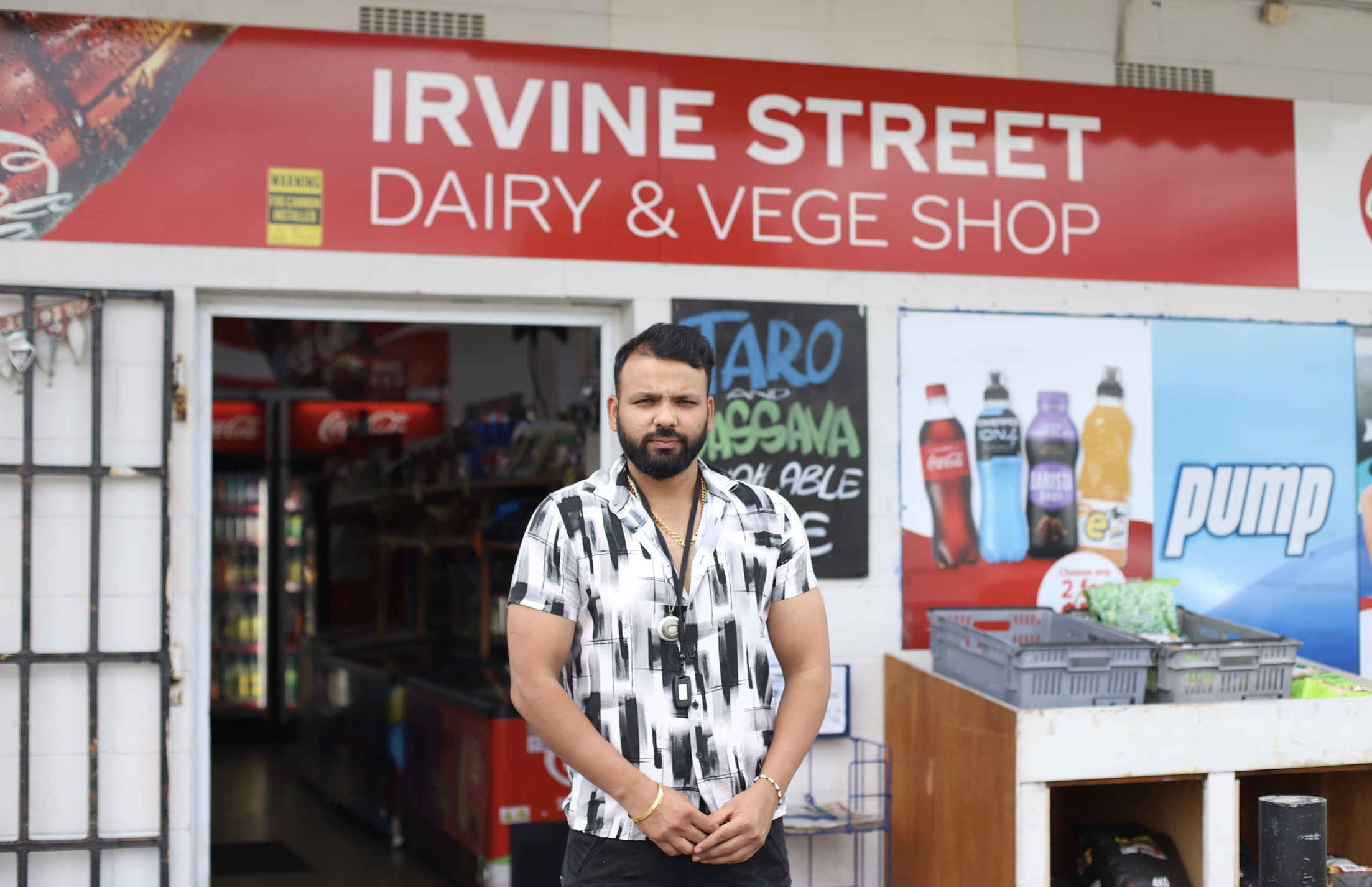 Puneet Singh, the owner of the Irvine Street Dairy. Photo / Caitlan Johnston