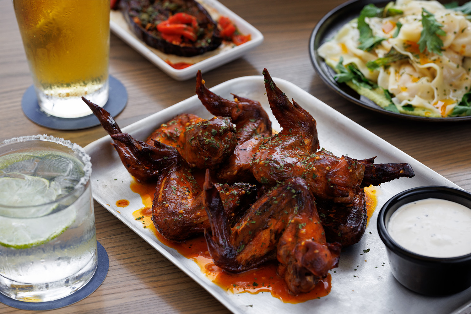 The buffalo chicken wings. Photo / Babiche Martens