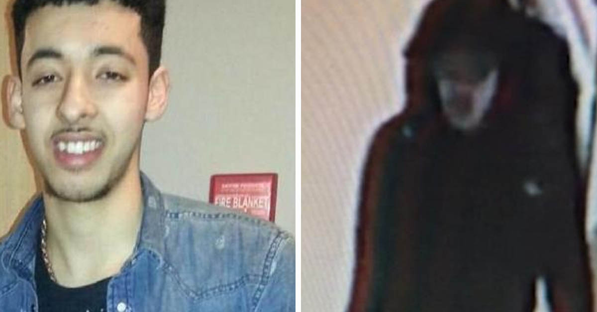 New pictures have emerged of Salman Abedi putting the bins out outside his Manchester home while wearing a brown robe.