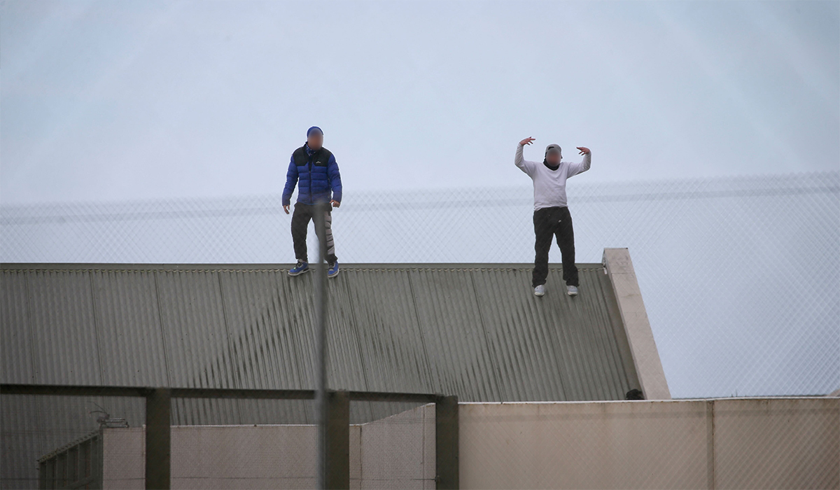 Five young people spent 30 hours on the roof and within its cavity at Korowai Manaaki youth justice facility in Auckland.
Photo / Alex Burton