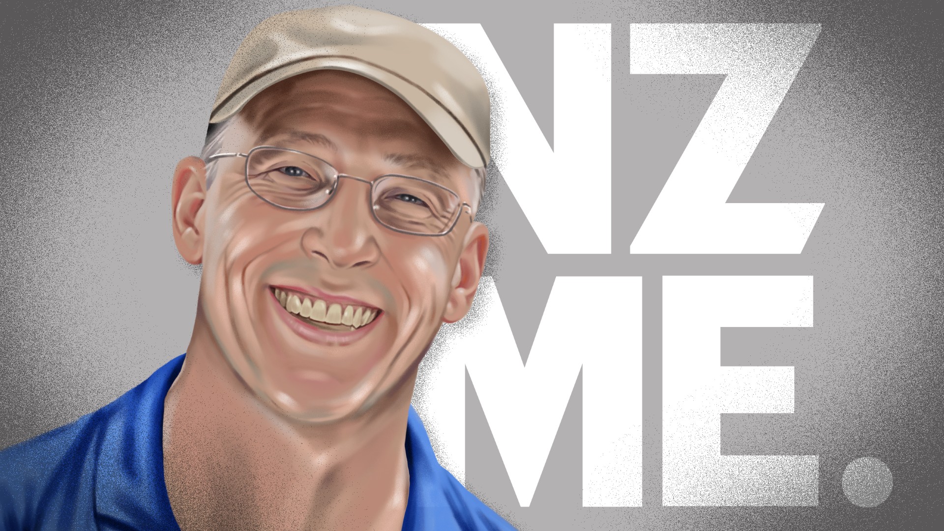 Auckland-based Canadian billionaire Jim Grenon, as depicted by NZ Herald artist Paul Slater.