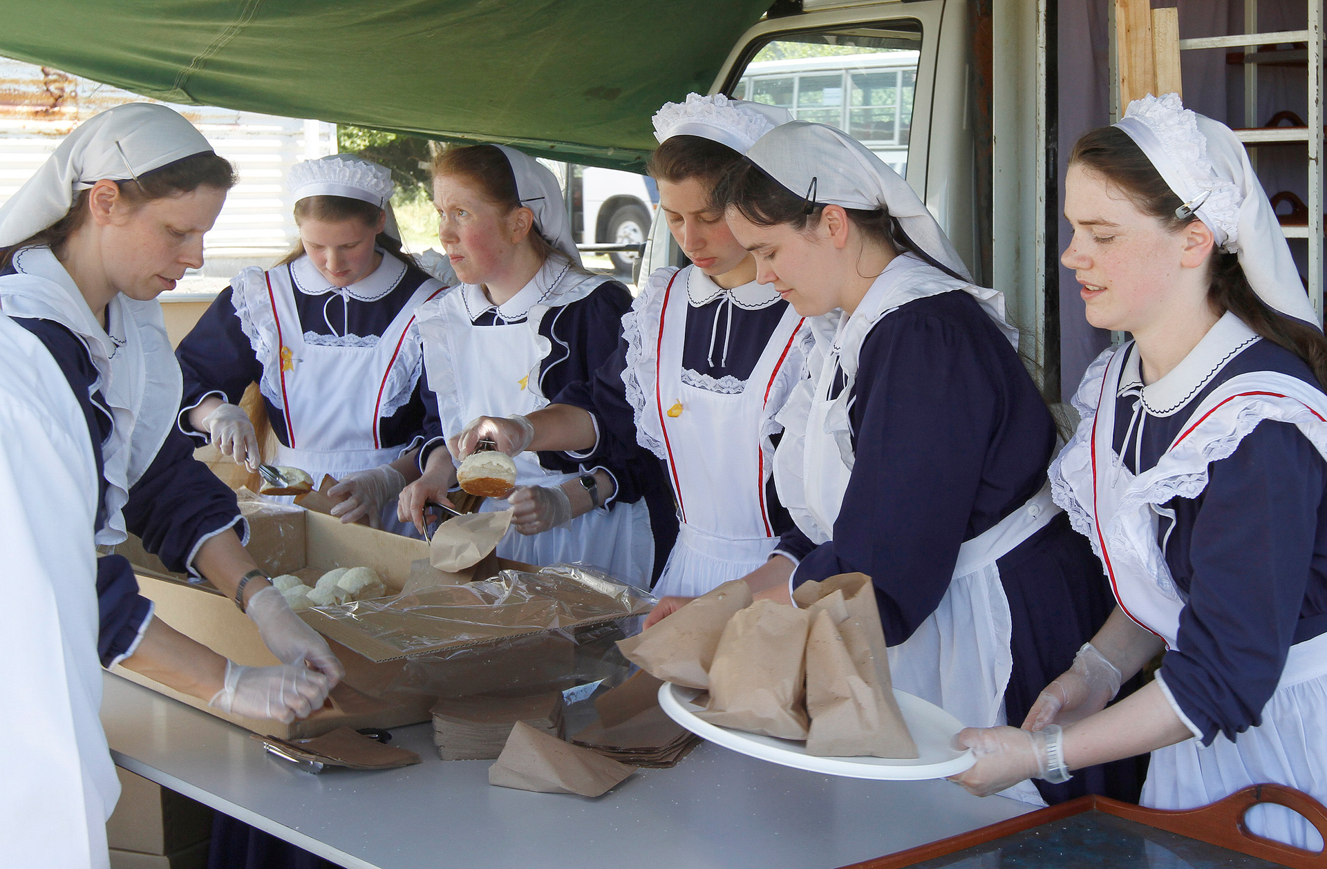Members of the Gloriavale community. Photo / NZME