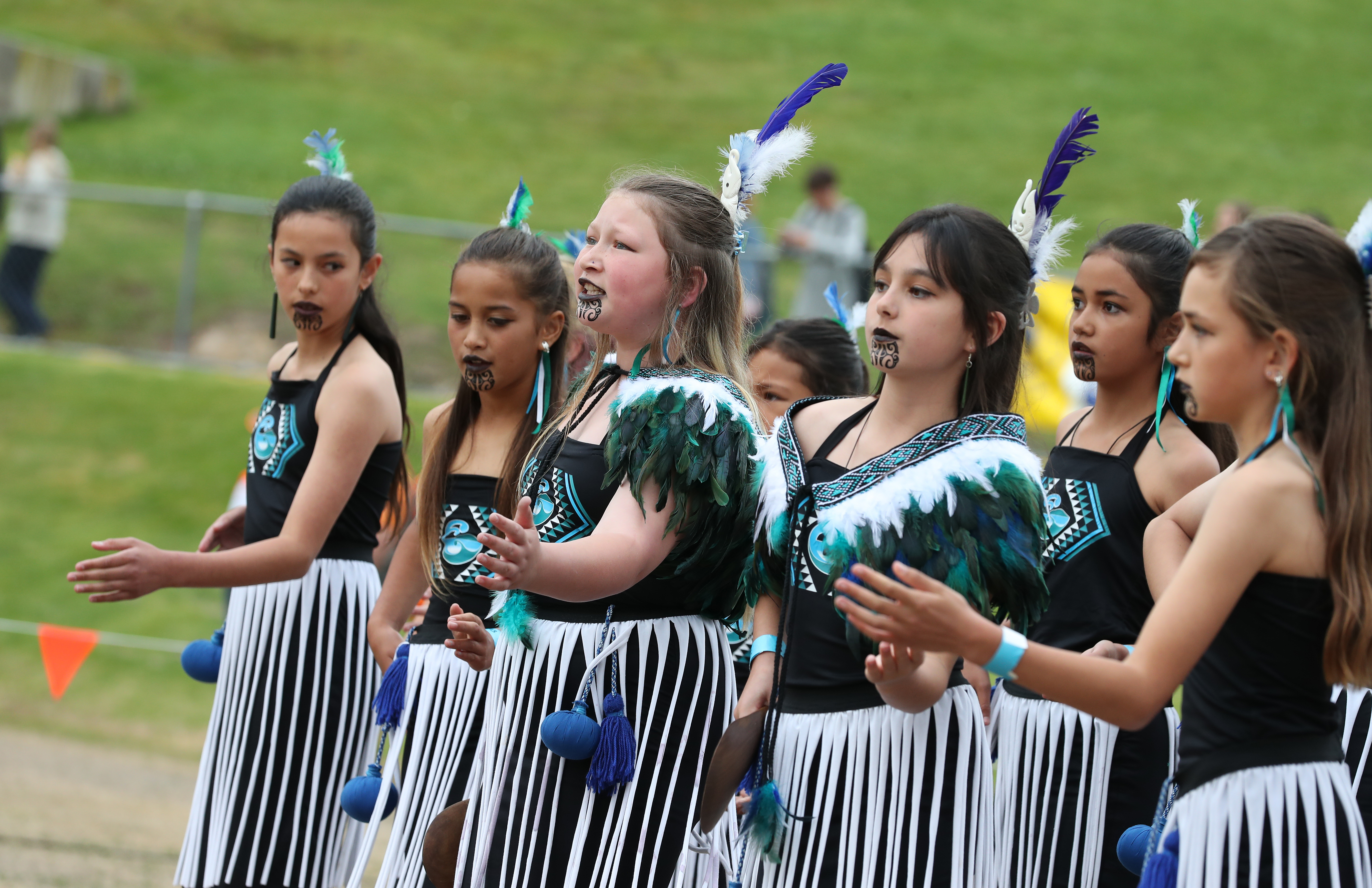 Te Tau Ihu Te Kura Tuatahi o Onerahirahi gave a spine-tingling performance. Photo / Michael Cunningham