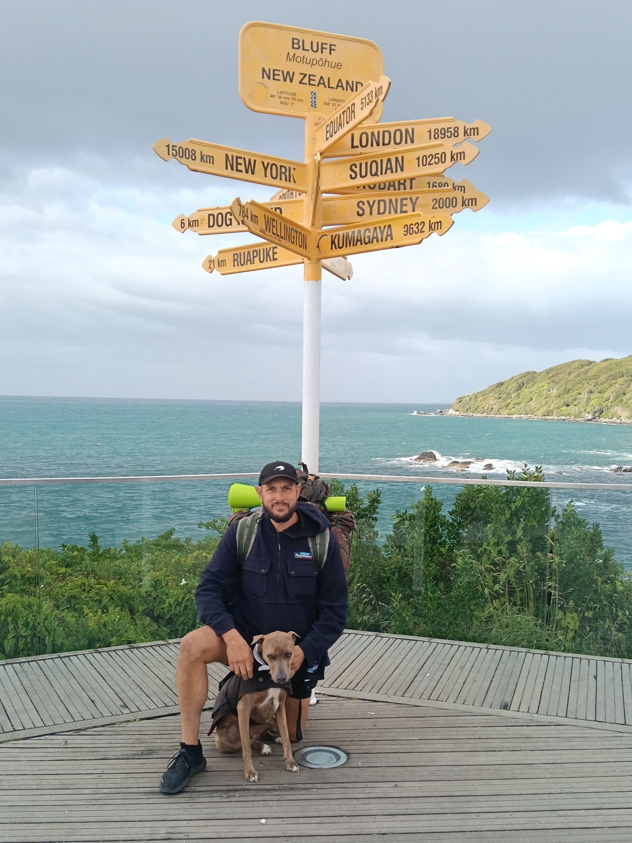 Shane Anderson and Missy at the start of their 3000km trek. Anderson is marching for mental health, wanting those who served in the military to be recognised - and to find peace.