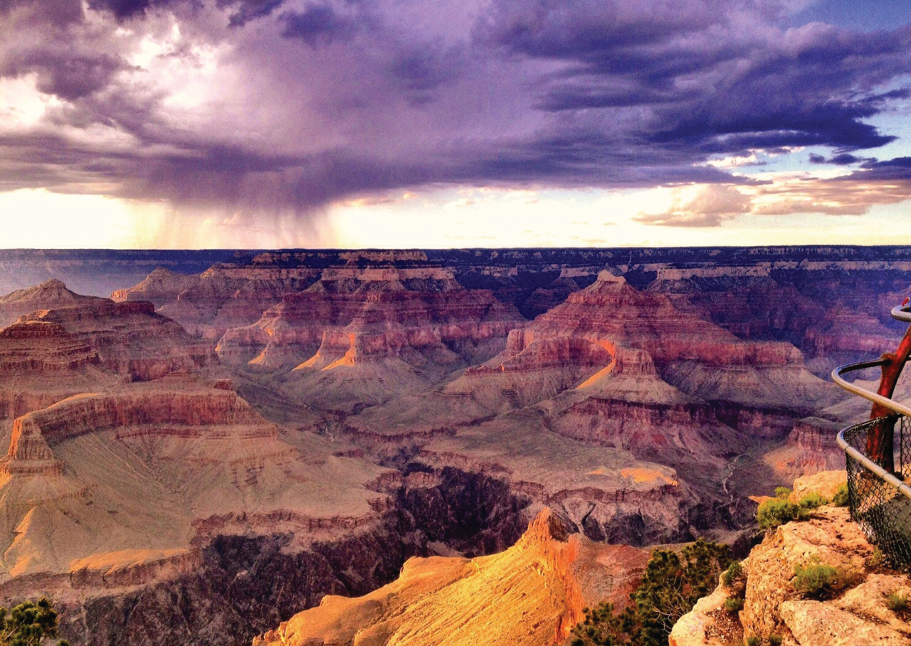 The Grand Canyon bruises to purple under the sinking sun. Photo / NPS