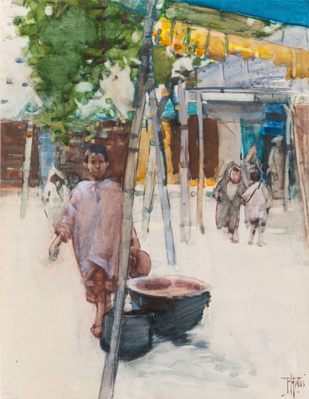 The Dye Yards [The Dyer's Courtyard], 1903, The Field Collection Trust.