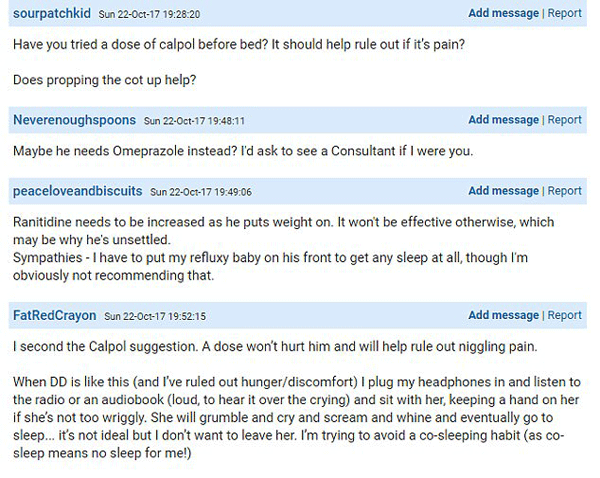 Many of the mothers highly recommend medicines such as Calpol, as well as Omeprazole. Photo / Mumsnet