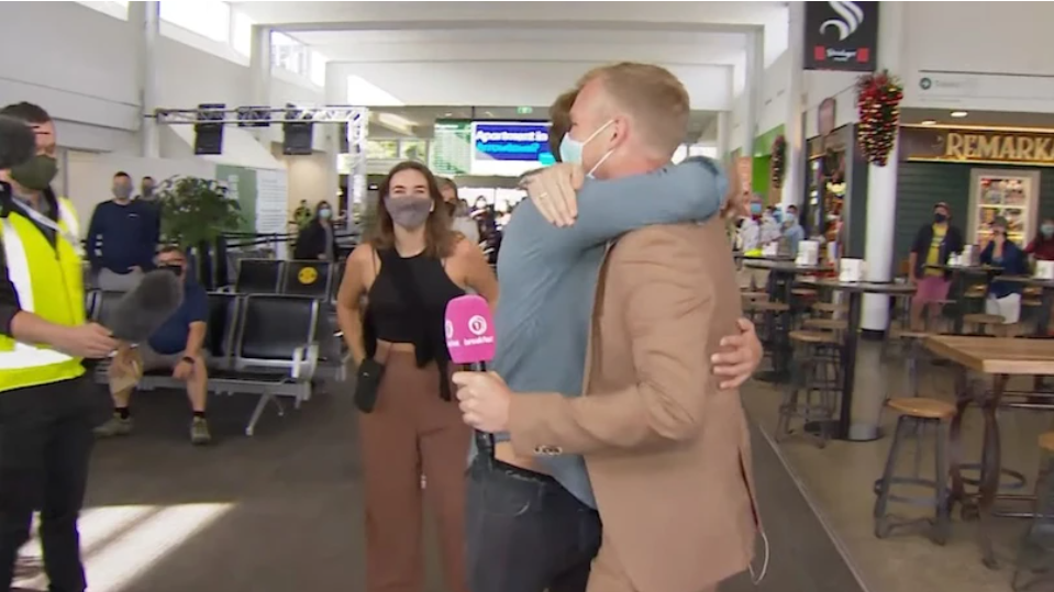 McLean had an emotional reunion with his loved ones. Photo / The Spinoff