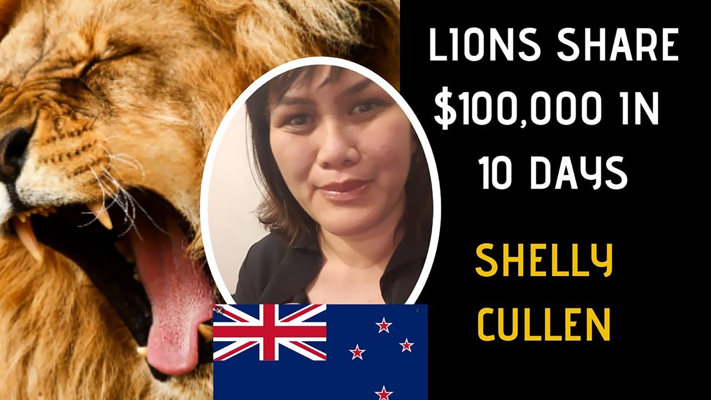 Shelly Cullen promoted the Lion's Share cryptocurrency trading on Facebook in 2020. The Commerce Commission said 83% of investors lost money.