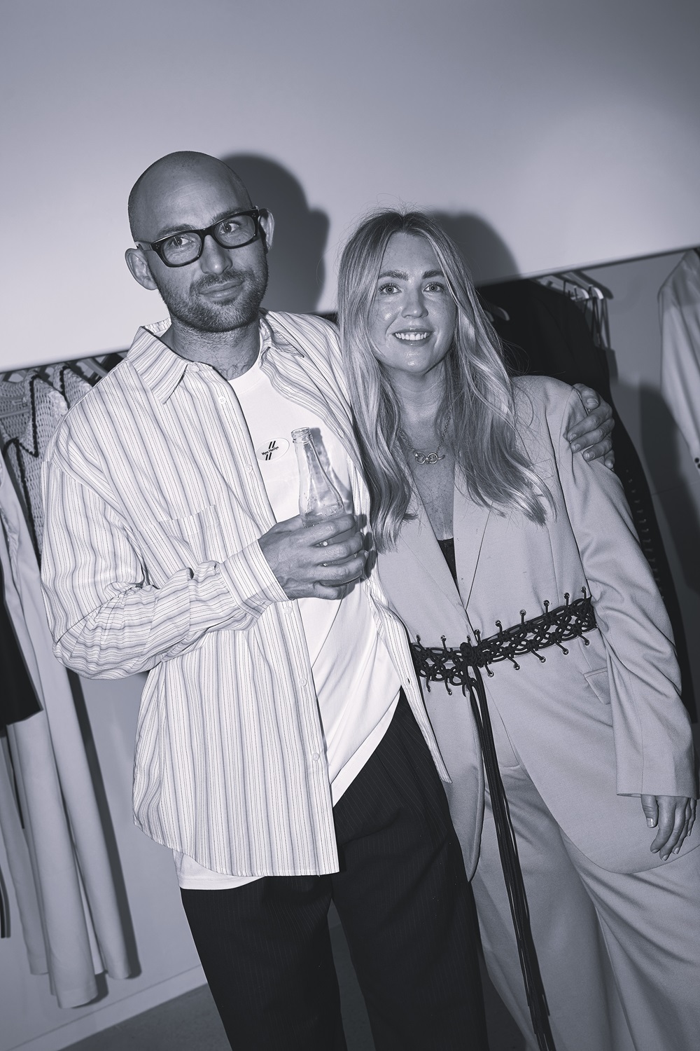 Kate Killey with New Zealand designer Wynn Crawshaw of Wynn Hamlyn.
