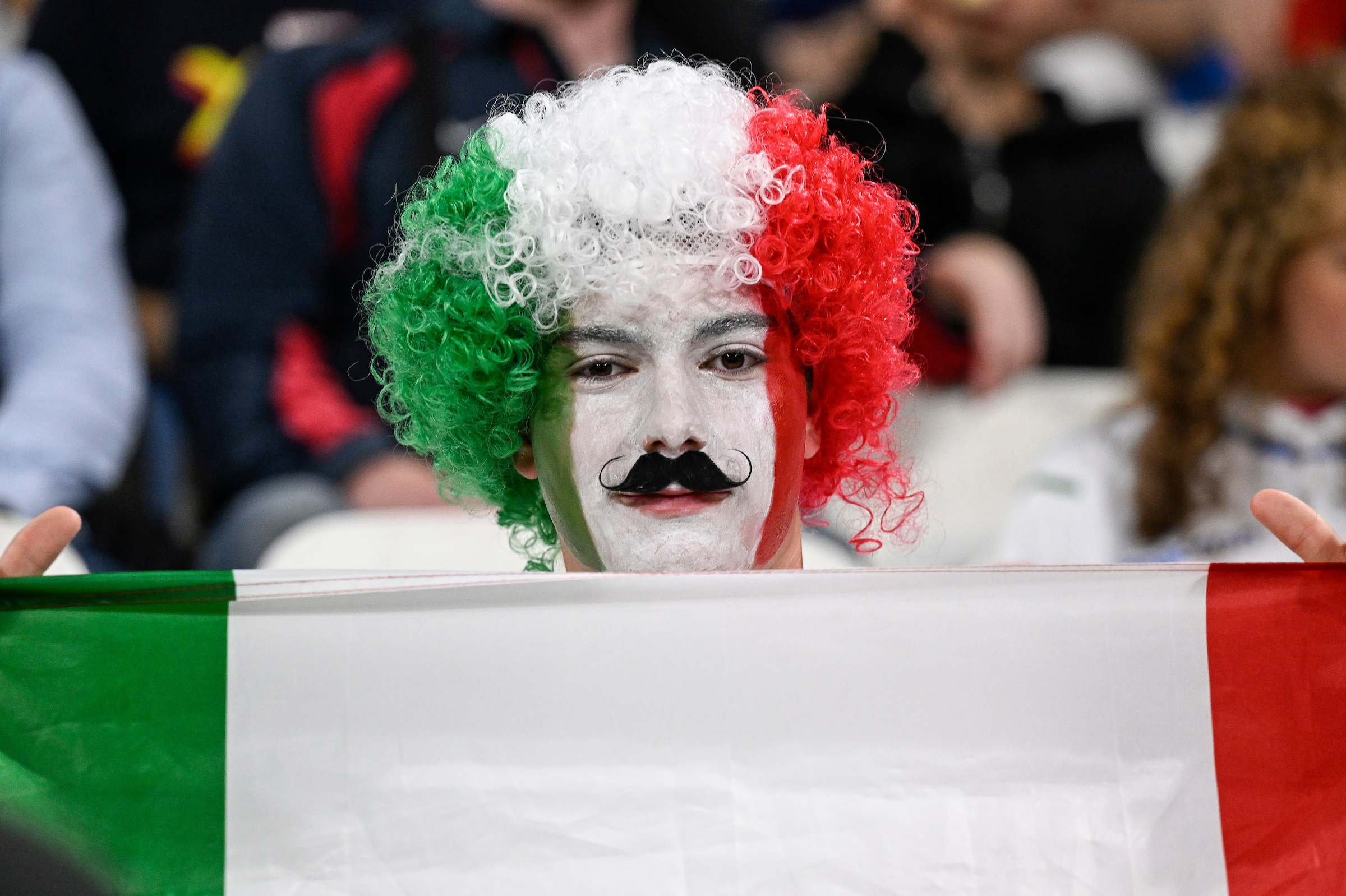 An Italy fan during the 2023 Rugby World Cup. Photo / Photosport