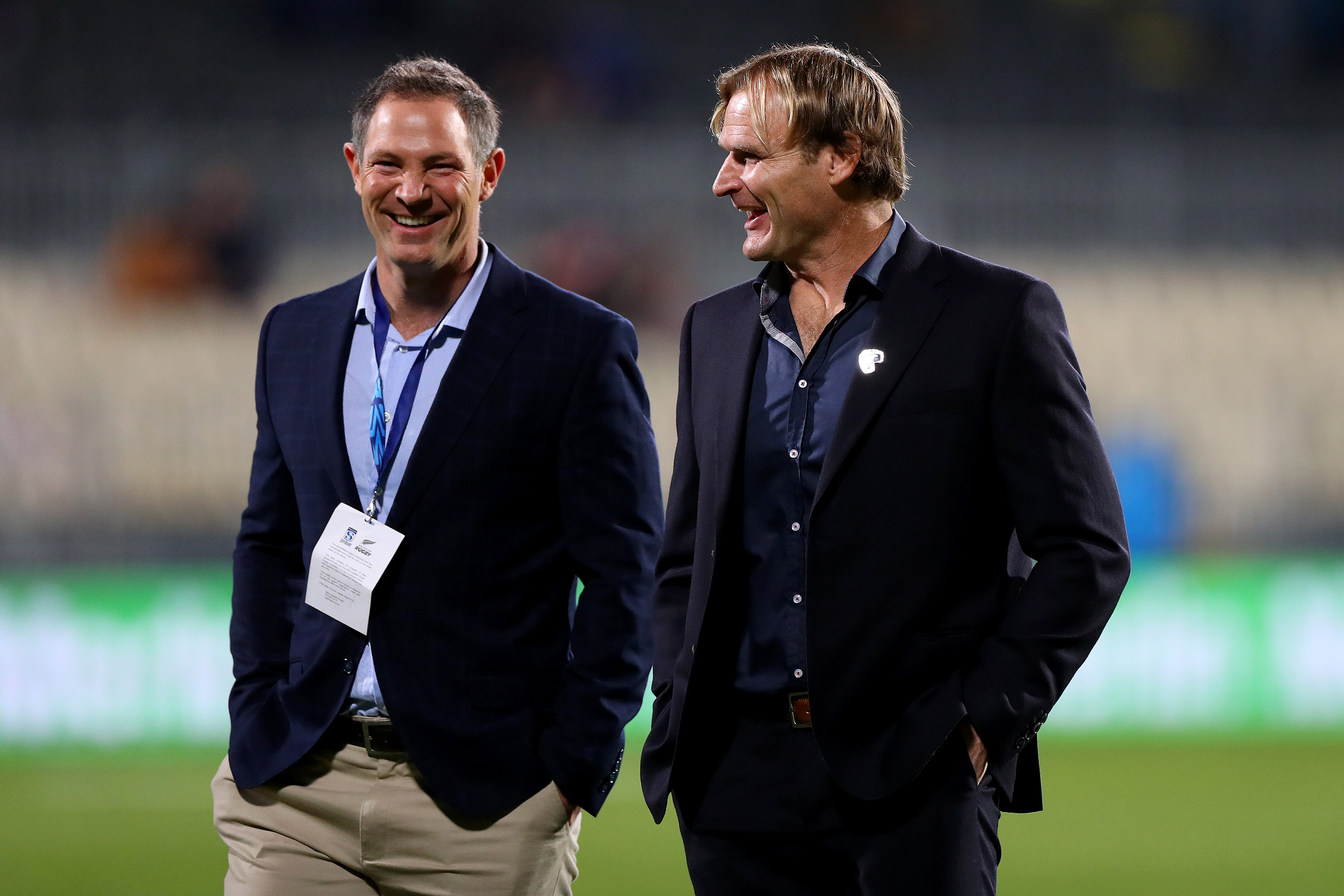 Leon MacDonald and Scott Robertson. Photo / Getty Images