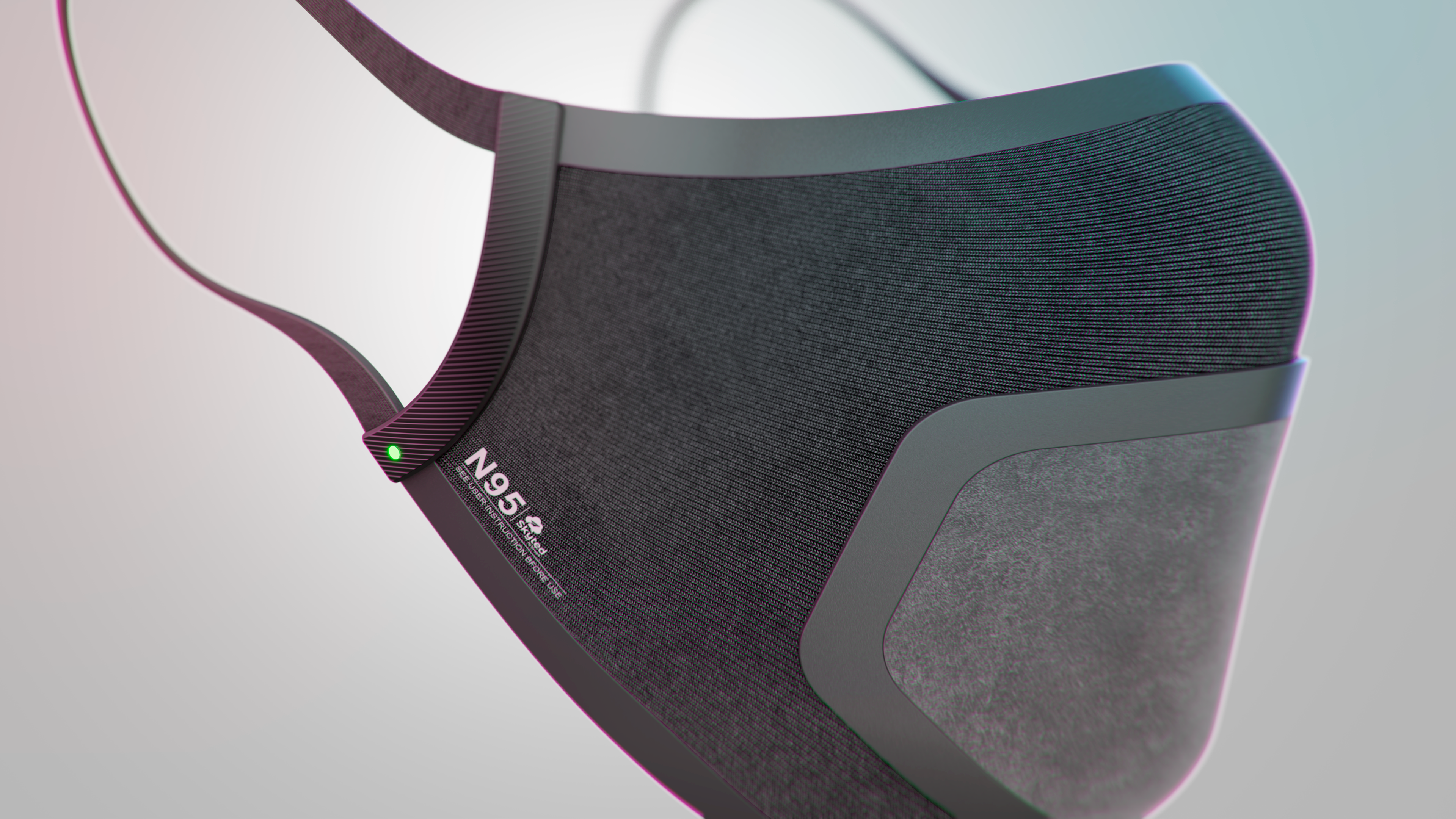 Skyted, a personal mask for making private calls on planes. Photo / Crystal Cabin Awards