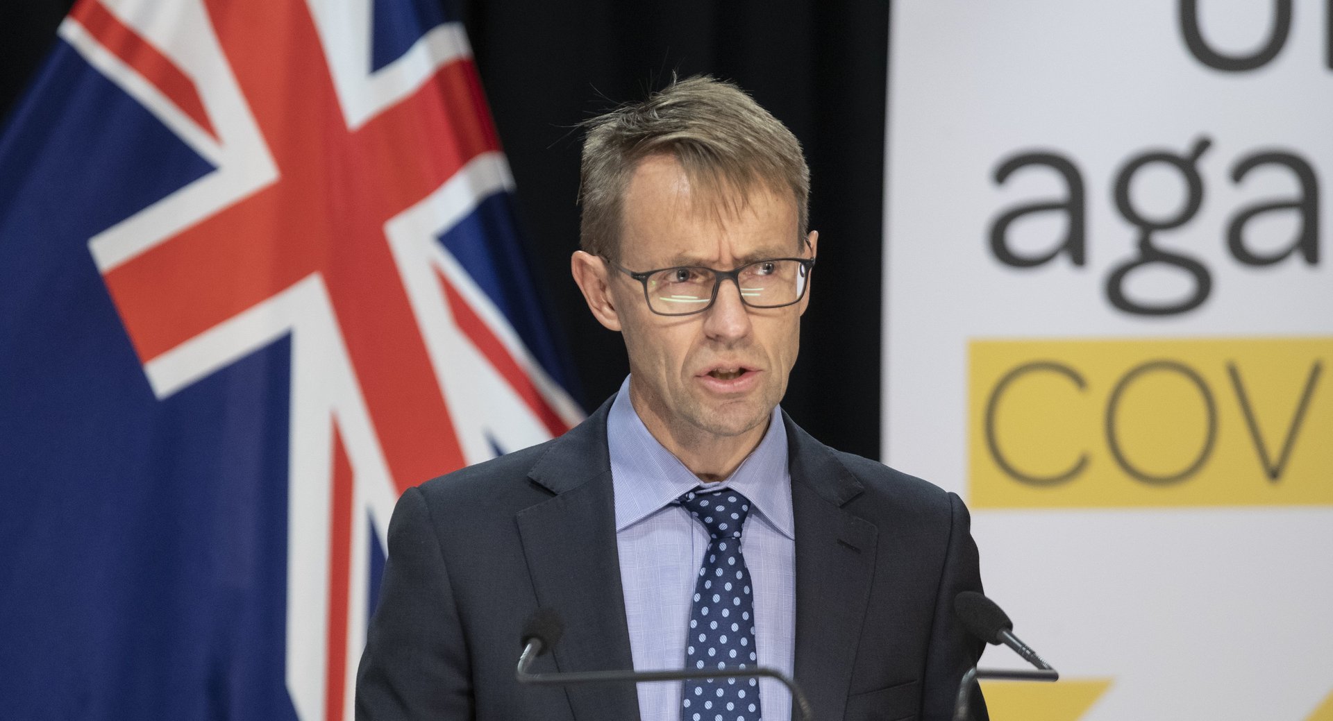 Director general of health Ashley Bloomfield says there is no clear definition for when to start the clock on the 28-day Covid-free period for elimination. Photo / Pool
