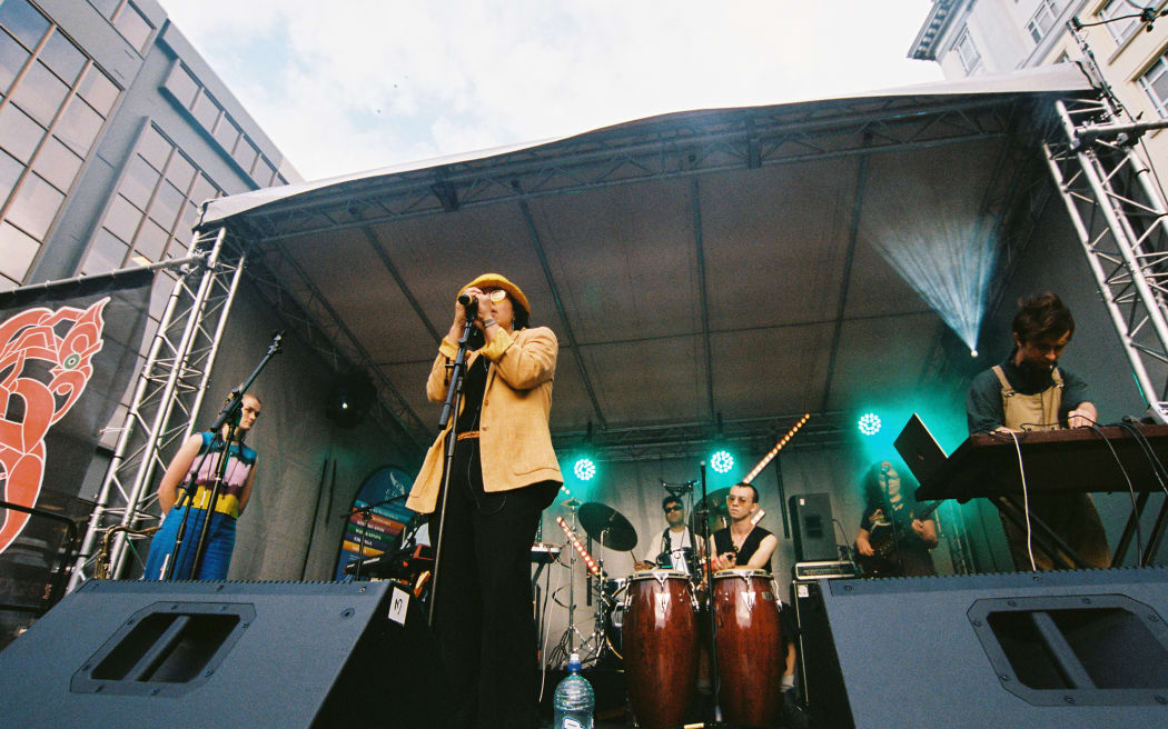 Seven-piece band MĀ and The Fly Hunnies will be playing as part of the Kia Mau festival. Photo / Supplied