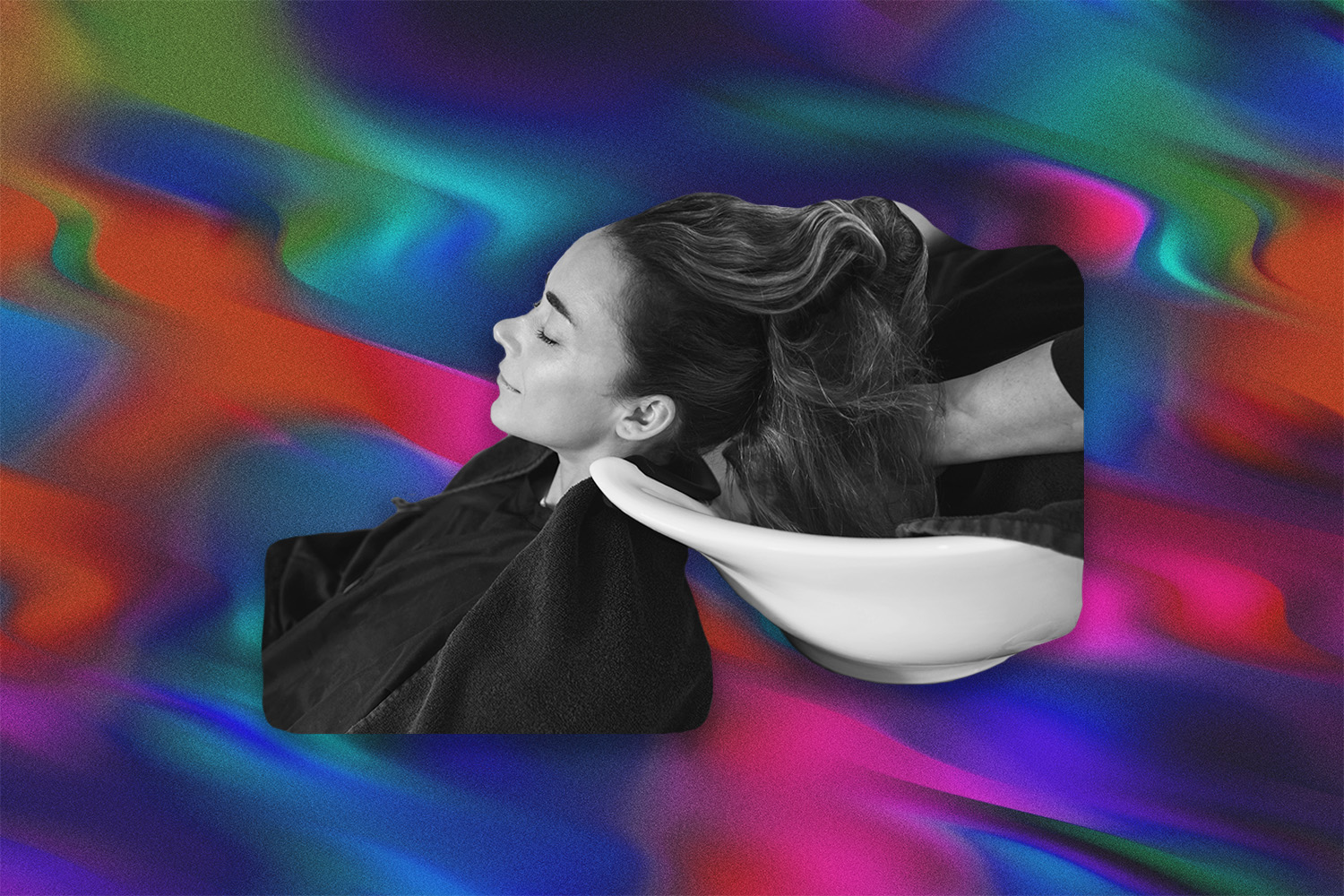 A senior stylist at Morgan & Morgan offers a relaxing head spa. Collage/ Madeleine Crutchley