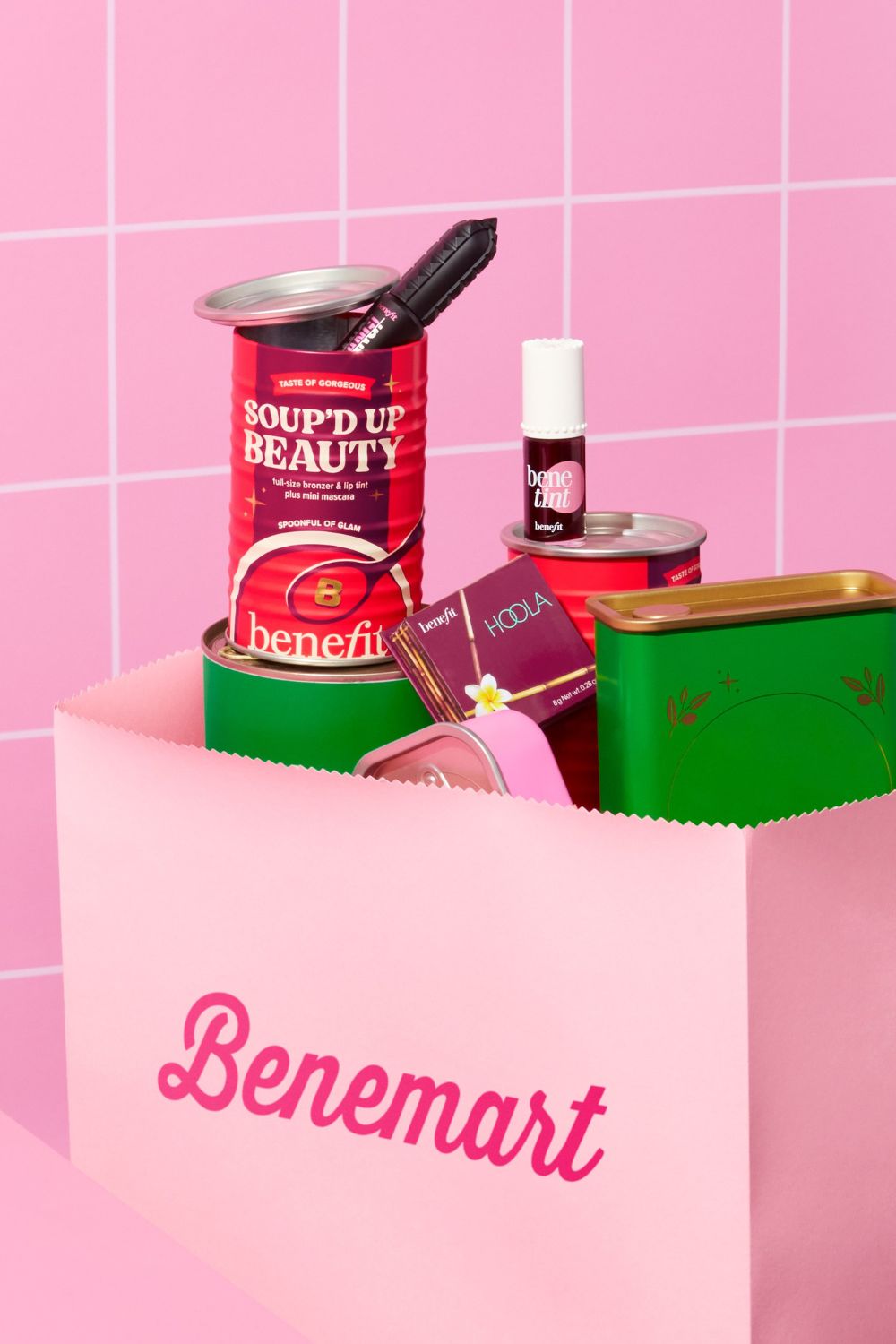 This year's best beauty gift sets range from cute and kitschy makeup from Benefit Cosmetics (pictured) through to luxury skincare from La Mer. Photo / Supplied