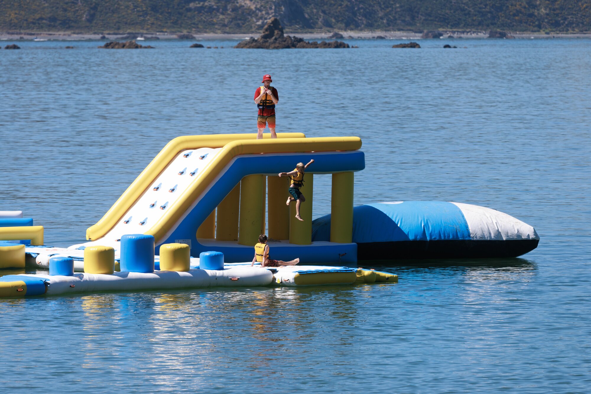 Children are swimming at the Waterworld Waterpark around the coast at Worser Bay, Wellington. Photo / Mark Mitchell