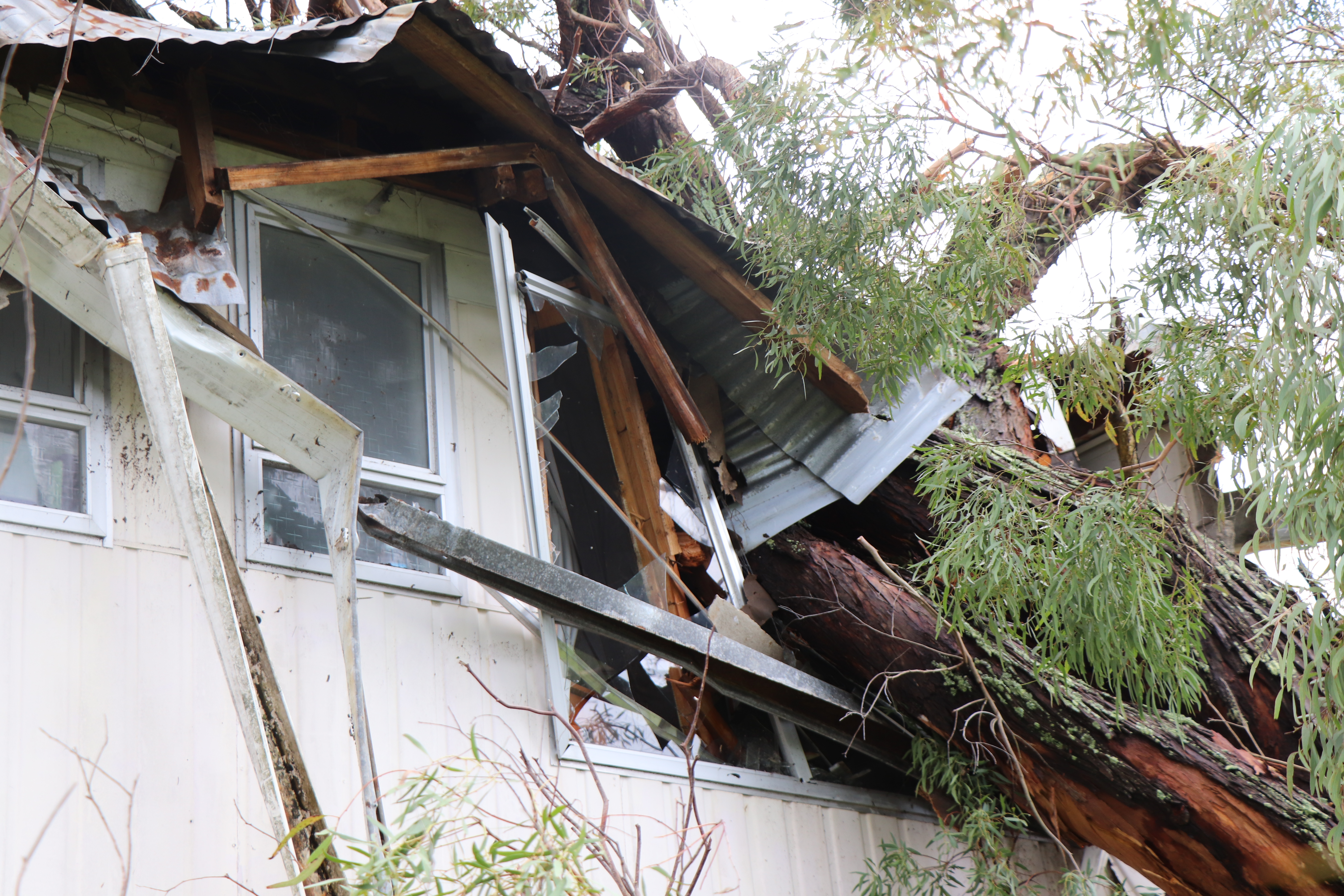 The house was badly damaged. Photo / Emma Houpt