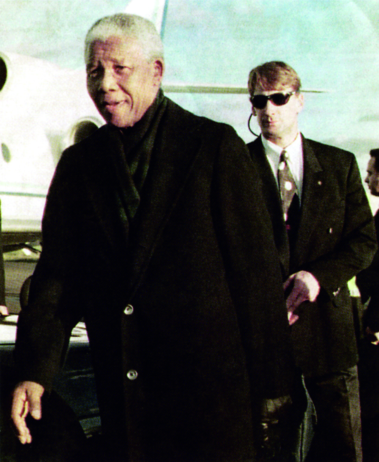 Rory Steyn and Nelson Mandela in the 1990s. Photo / Supplied