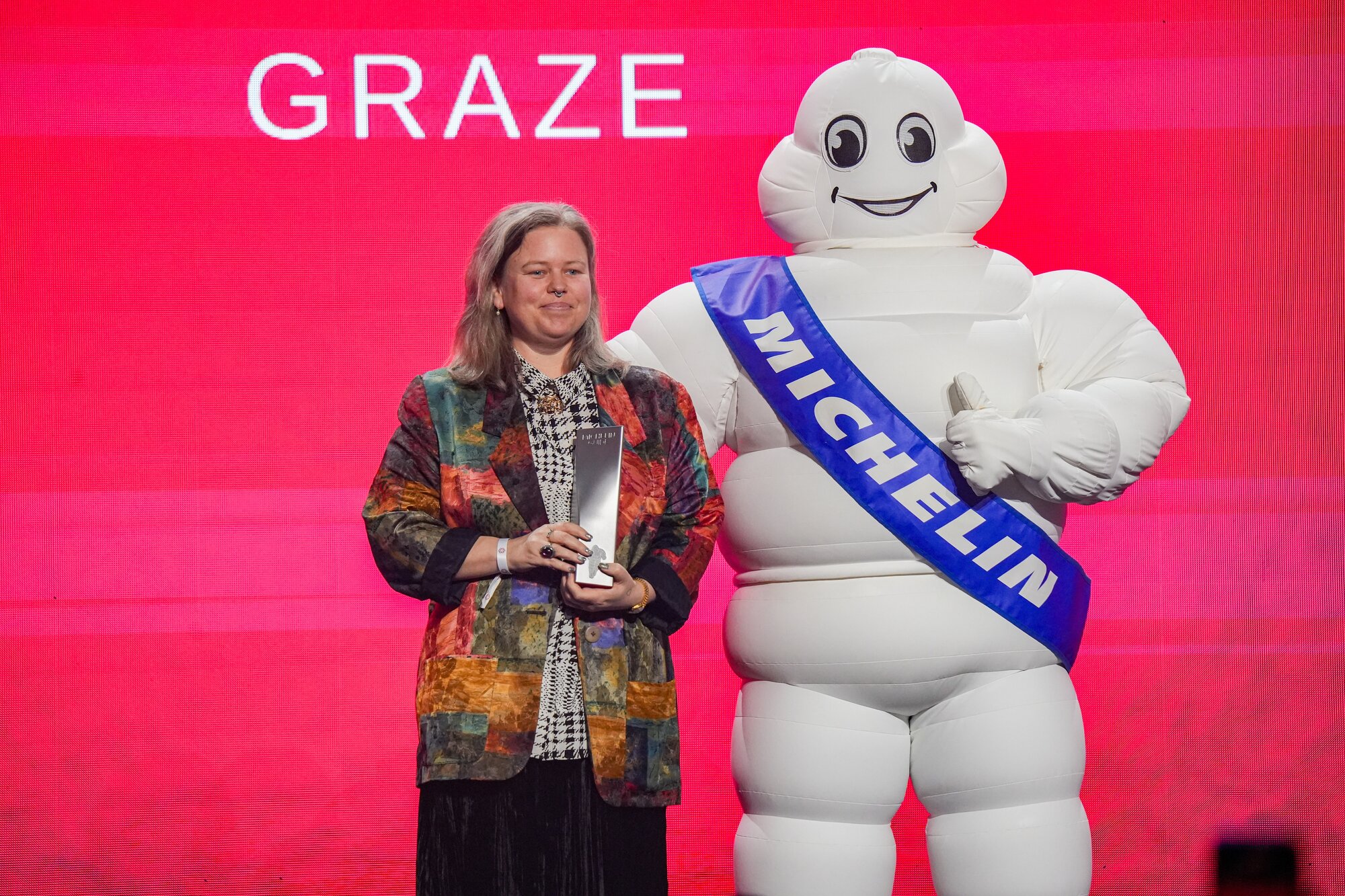 Graze's Stina Persen wins the Michelin Guide Service Award. Photo / Alyse Wright 