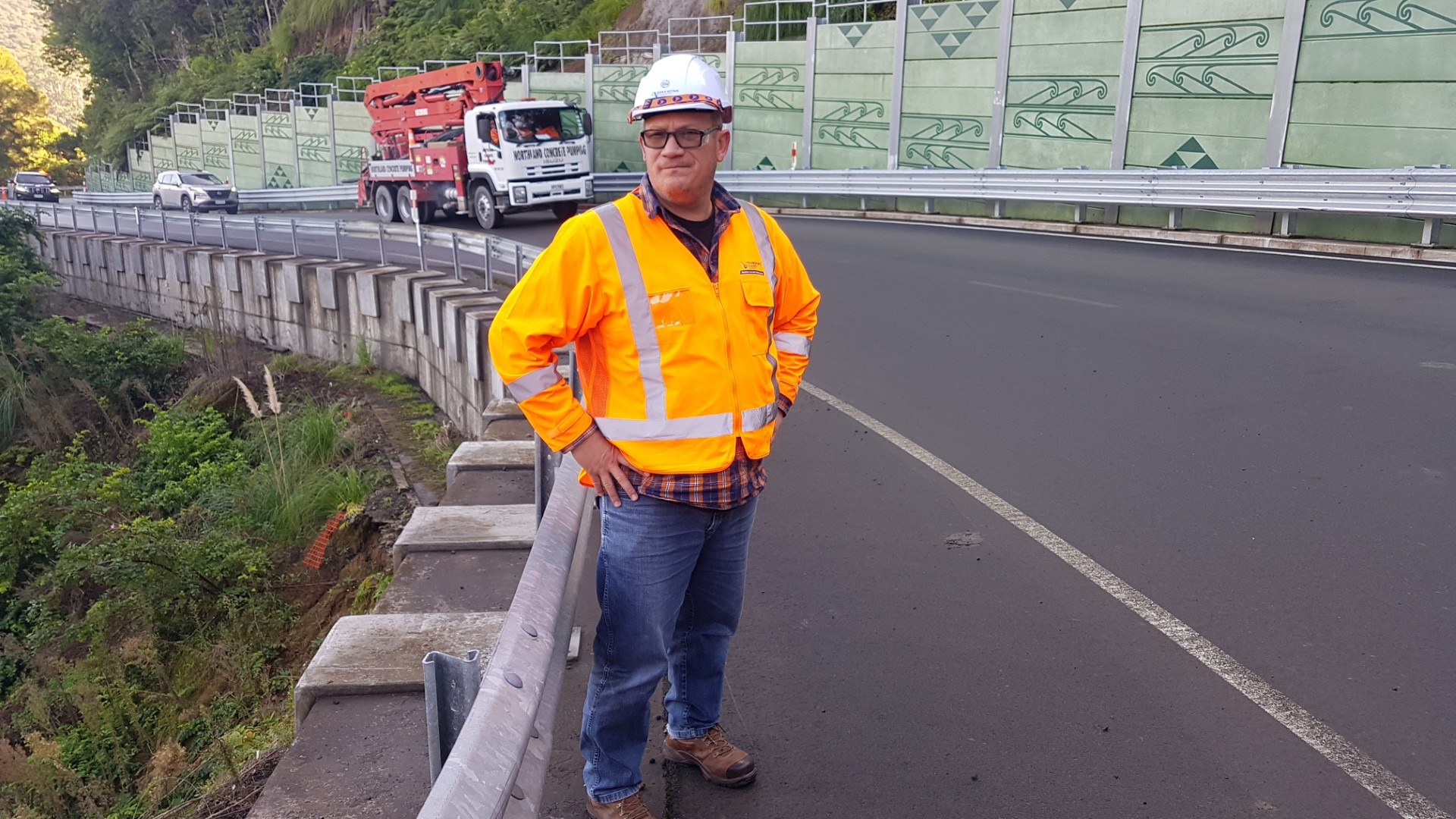 NZTA Waka Kotahi Mangamuka senior project manager Hendrik Postma on the retaining wall that has been so successful it’s become the new standard for such walls on state highway projects.