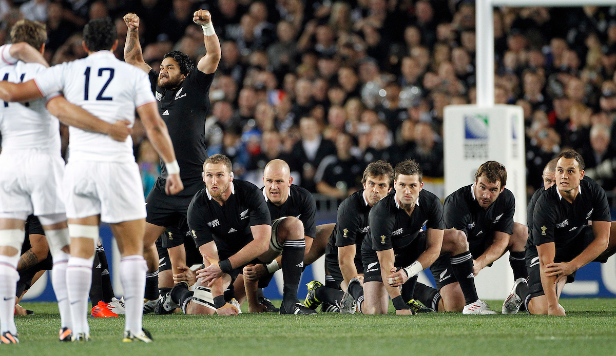 France responded to the All Blacks Haka. Photo / Photosport