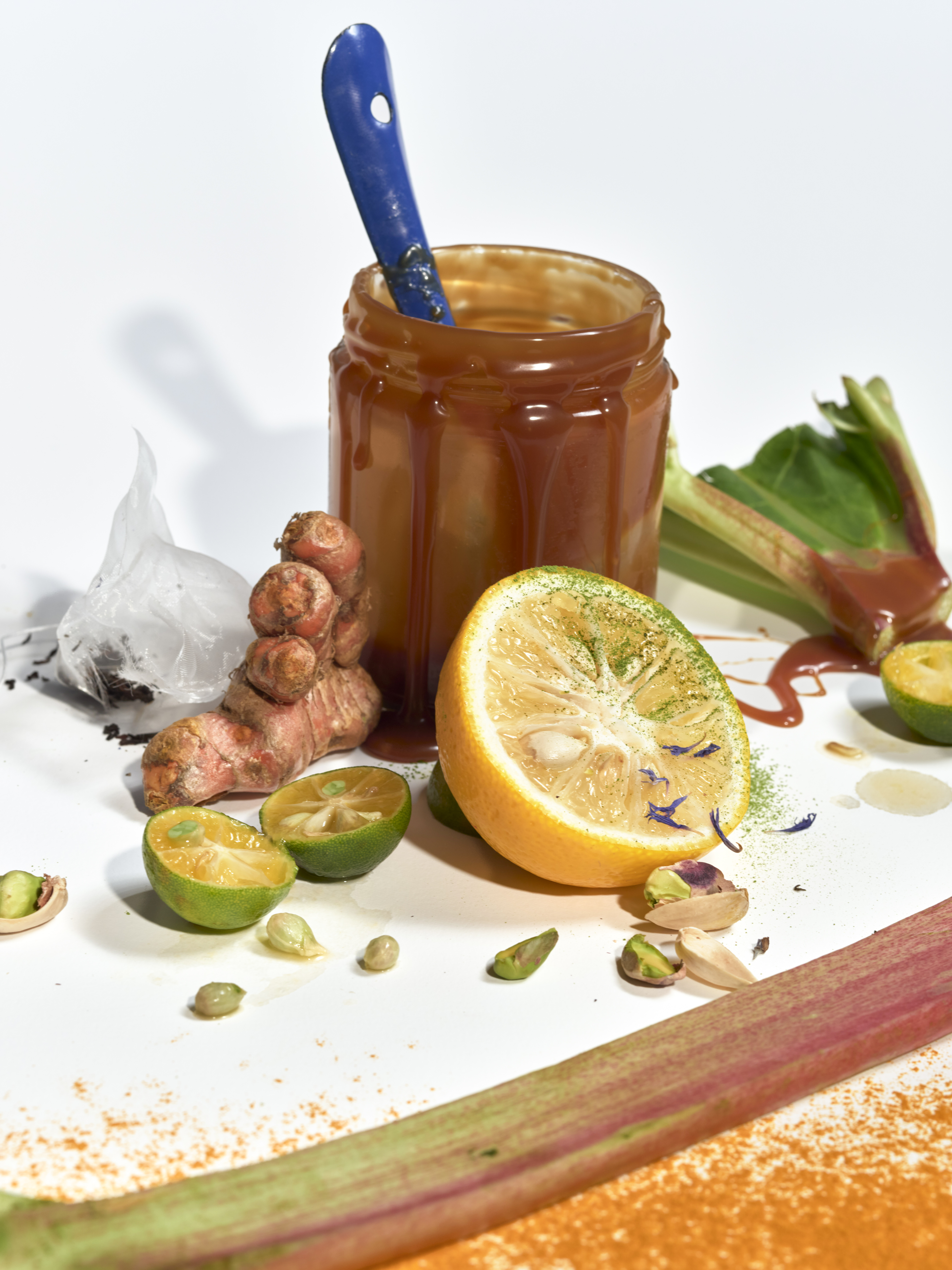 Caramel, turmeric, calamansi, pistachio, rhubarb, yuzu. Some of the ingredients of the zietgeist. Food styled by Maggie Ruggiero. Photo / Grant Cornett, The New York Times