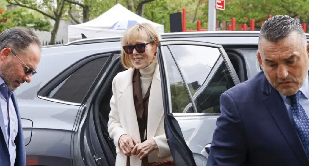 E. Jean Carroll arrives at federal court in New York. Photo / AP