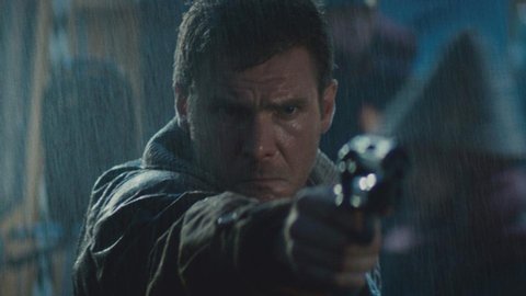 Harrison Ford as Rick Deckard in Blade Runner.