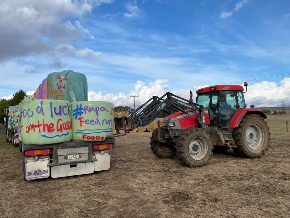 Stock feed from Wairarapa is unloaded in Hawke's Bay on May 16.
